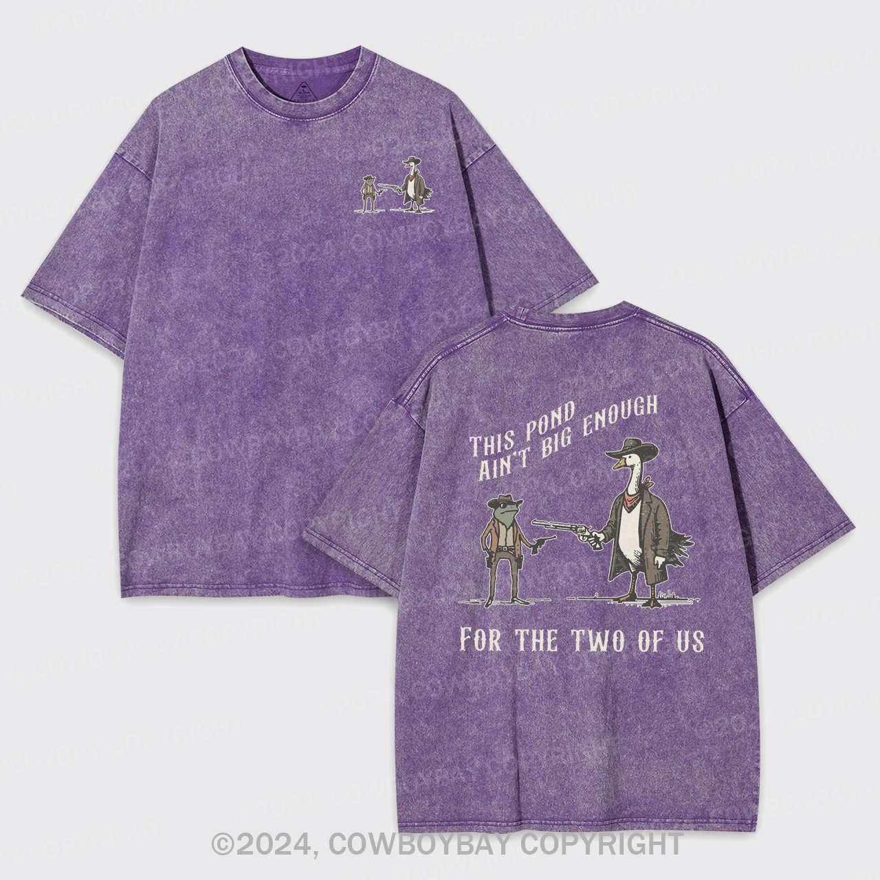 Vintage Silly Goose And Frog Garment-dye Tees