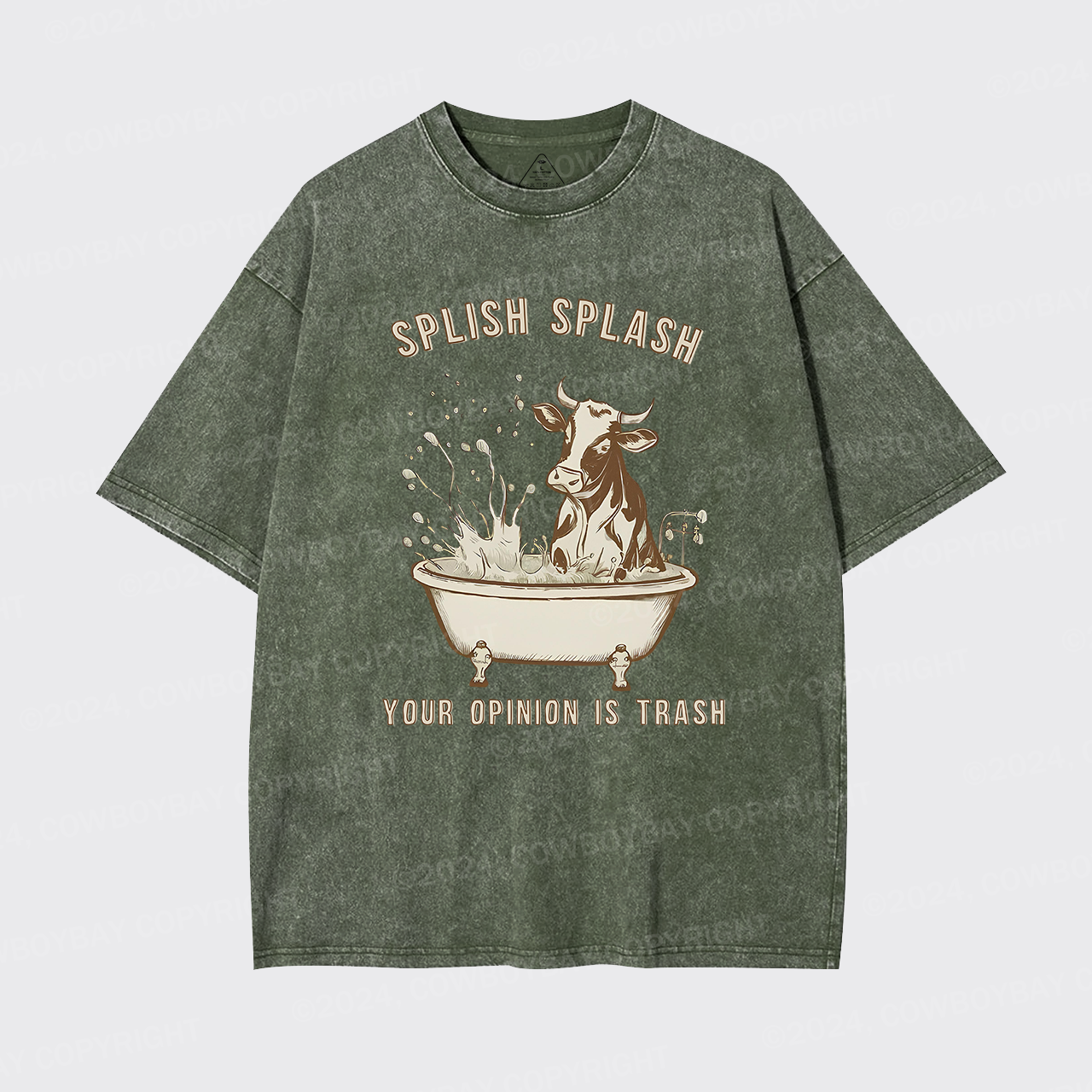 Vintage Splish Splash Your Opinion Is Trash Garment-dye Tees