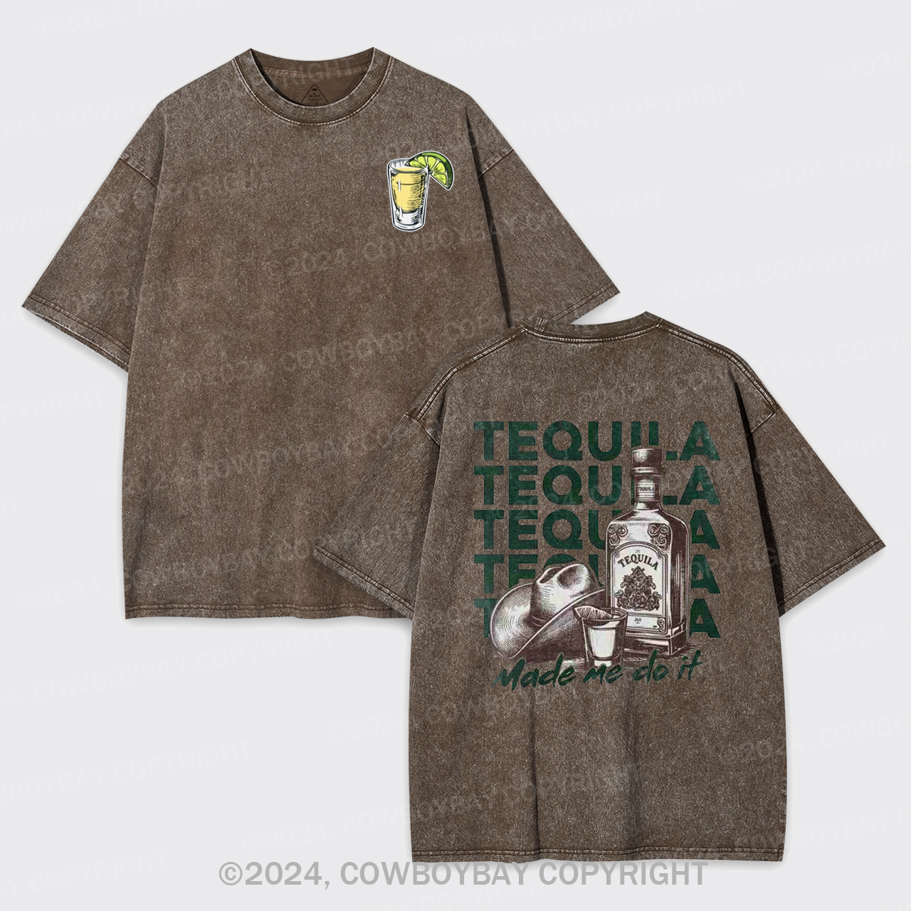Cute Tequila Shot Lover Garment-dye Tees
