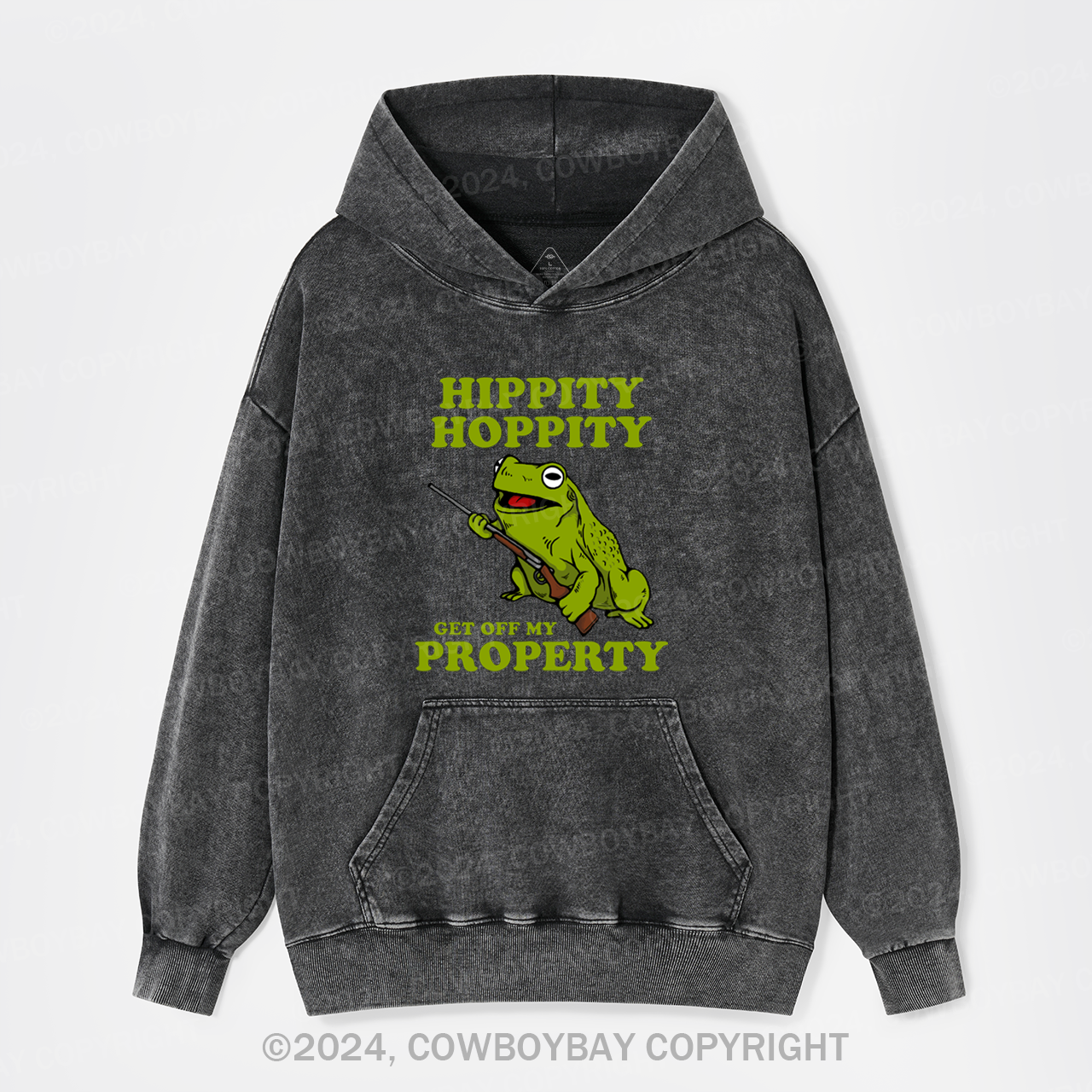 Hippity Hoppity Get Off My Property Garment-Dye Hoodies