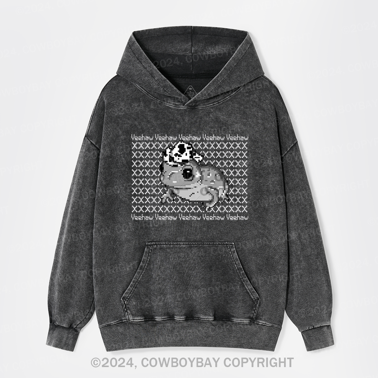 Yeehaw Frog Garment-Dye Hoodies
