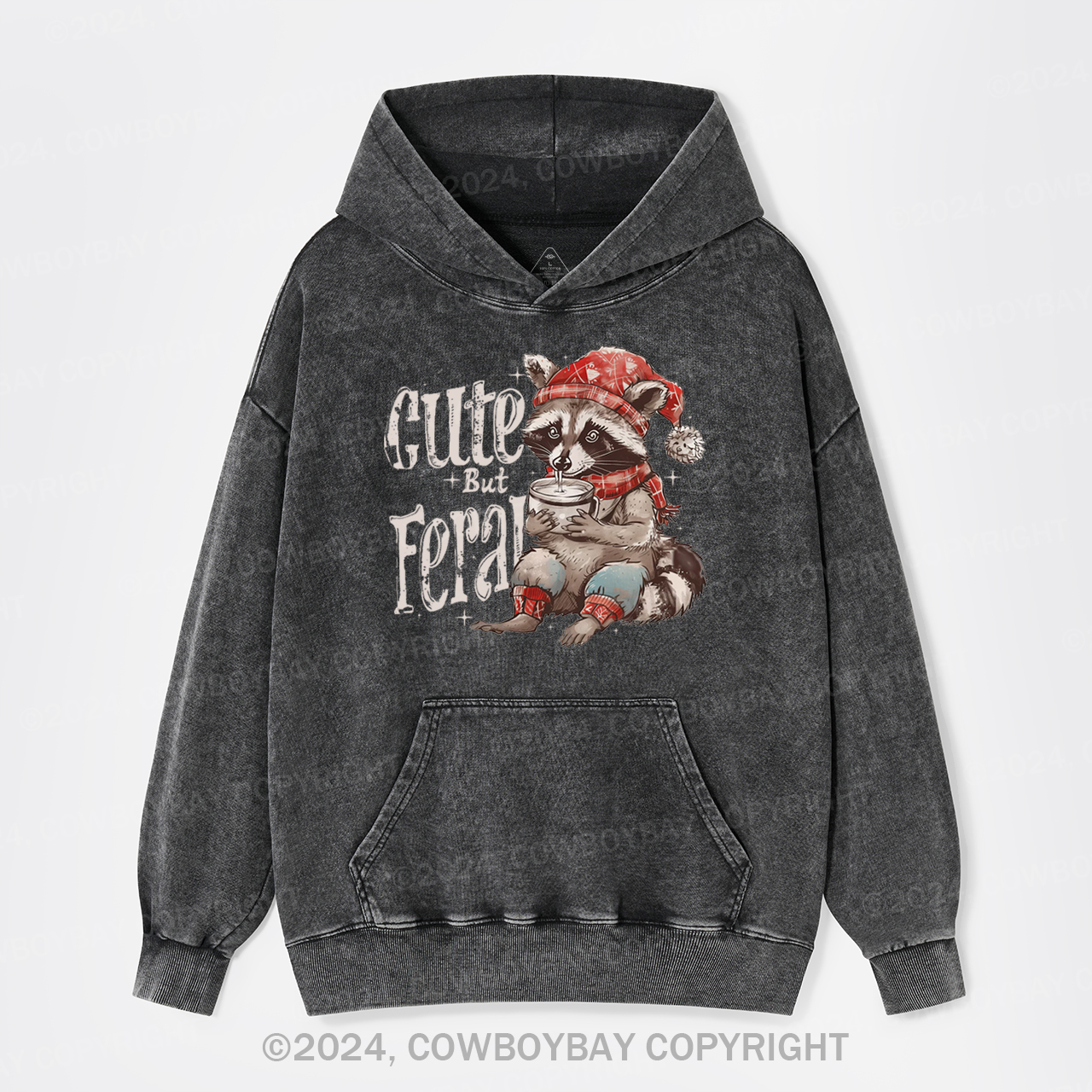 Cute But Feral Garment-Dye Hoodies