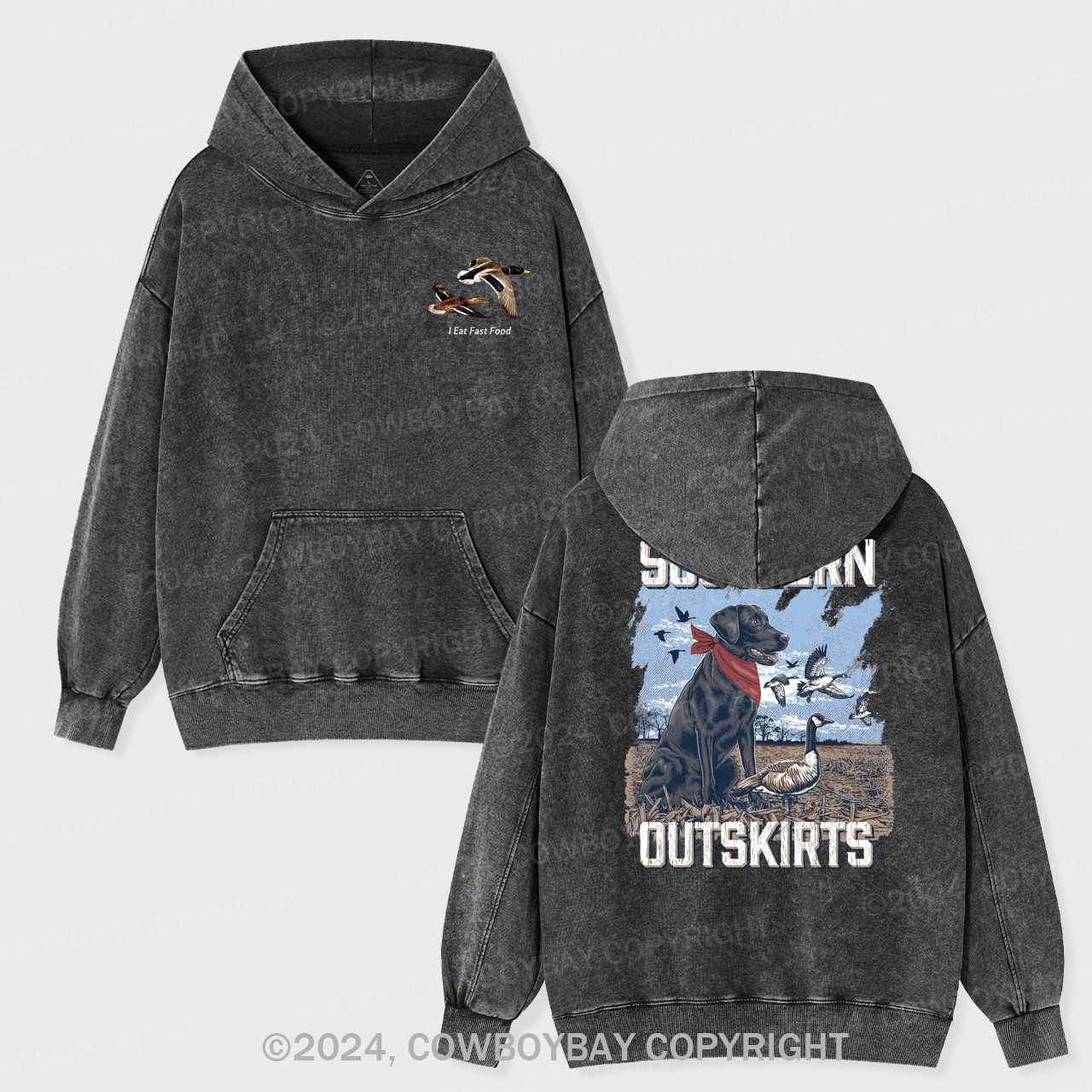 I Eat Fast Food Garment-Dye Hoodies