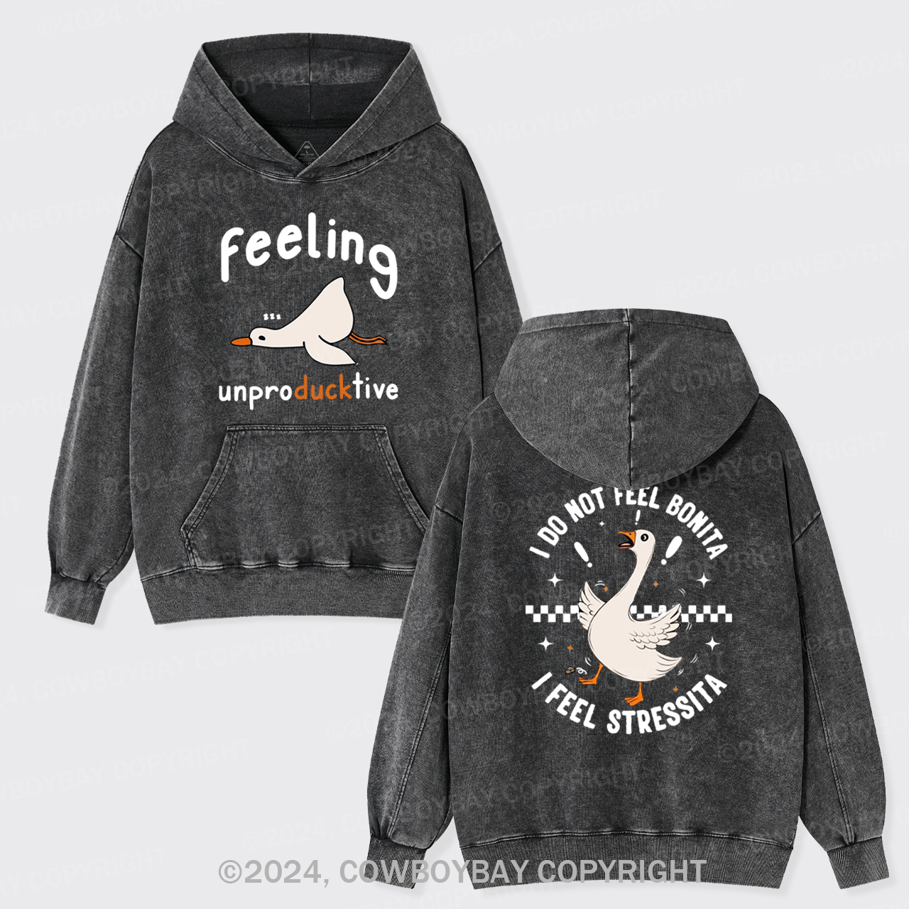 Feeling Unproducktive Garment-Dye Hoodies