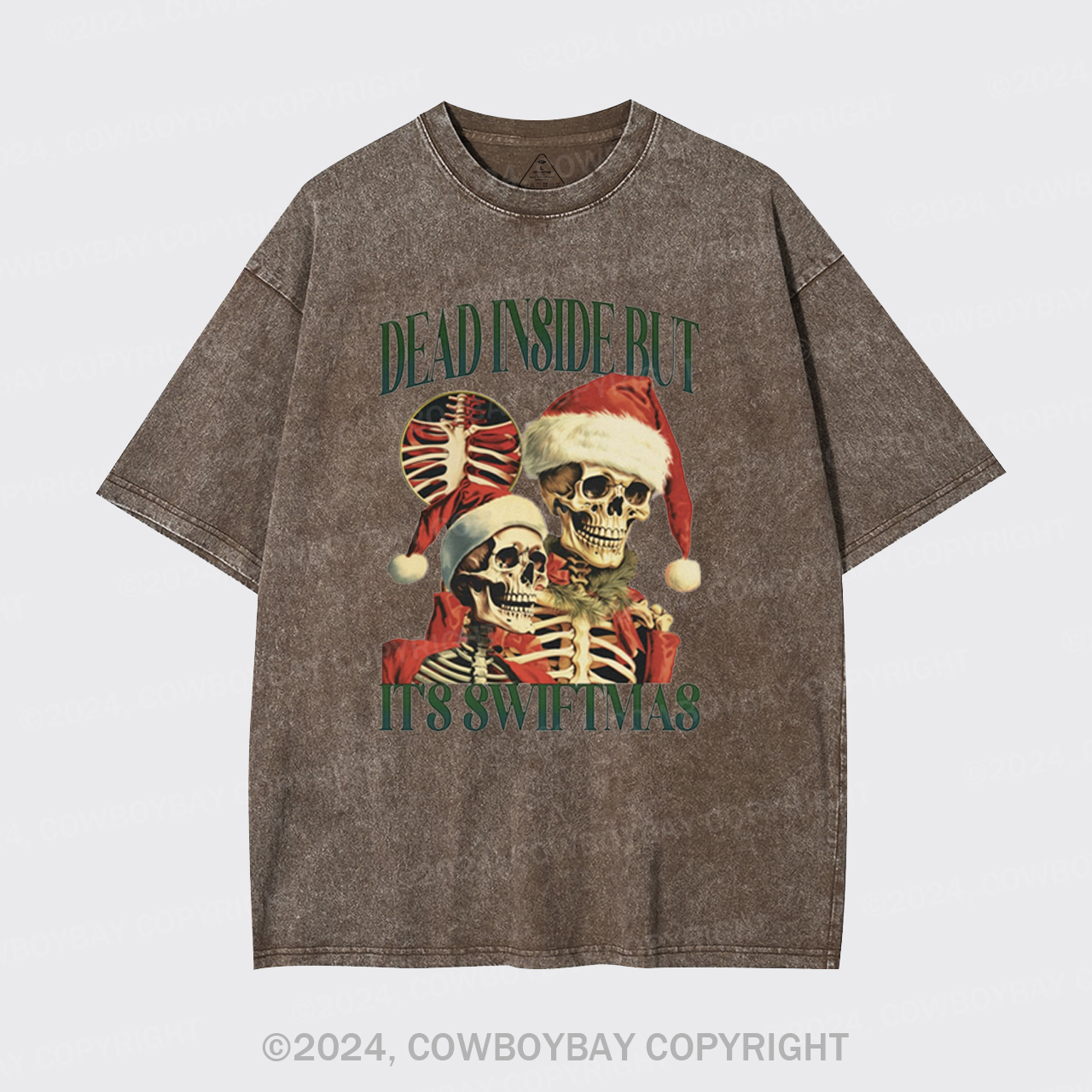 Dead Inside But It's Swiftmas Garment-dye Tees