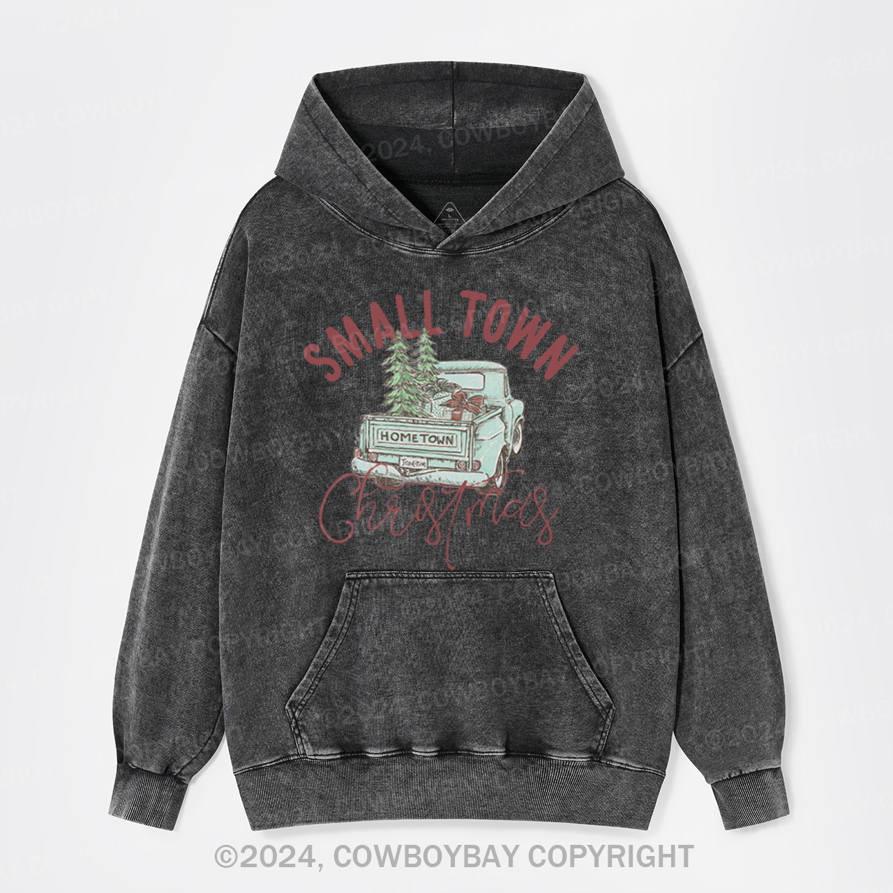 Small Town Christmas Garment-Dye Hoodies