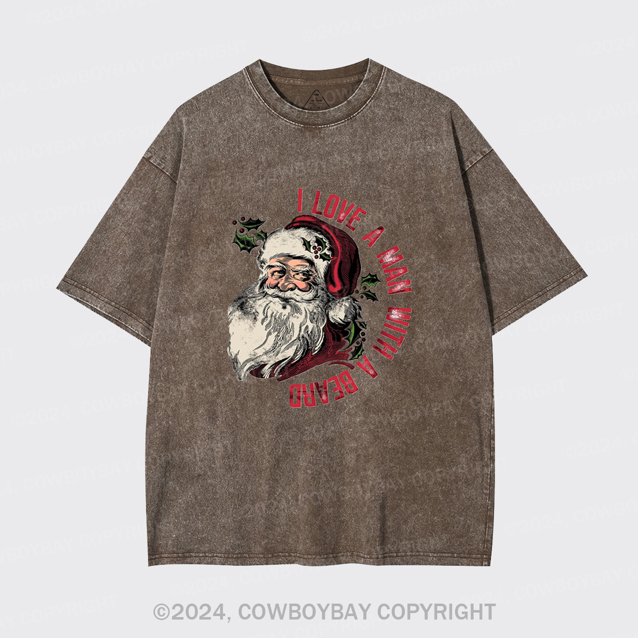 I Love A Man With A Beard Garment-dye Tees