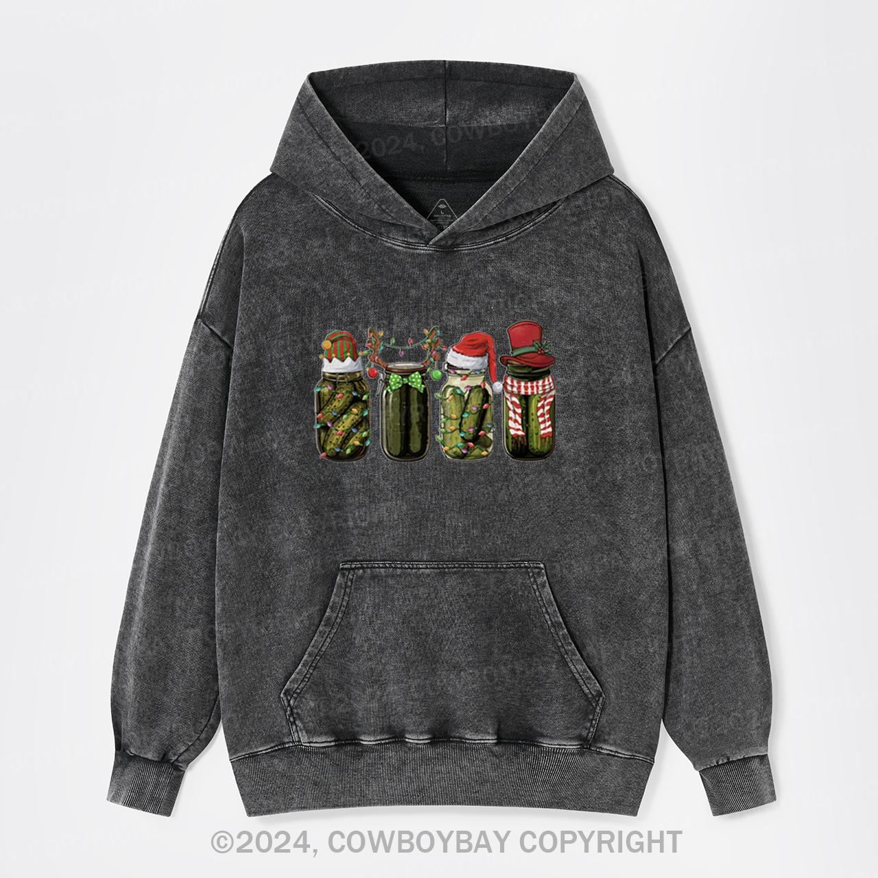 Christmas Pickle Garment-Dye Hoodies