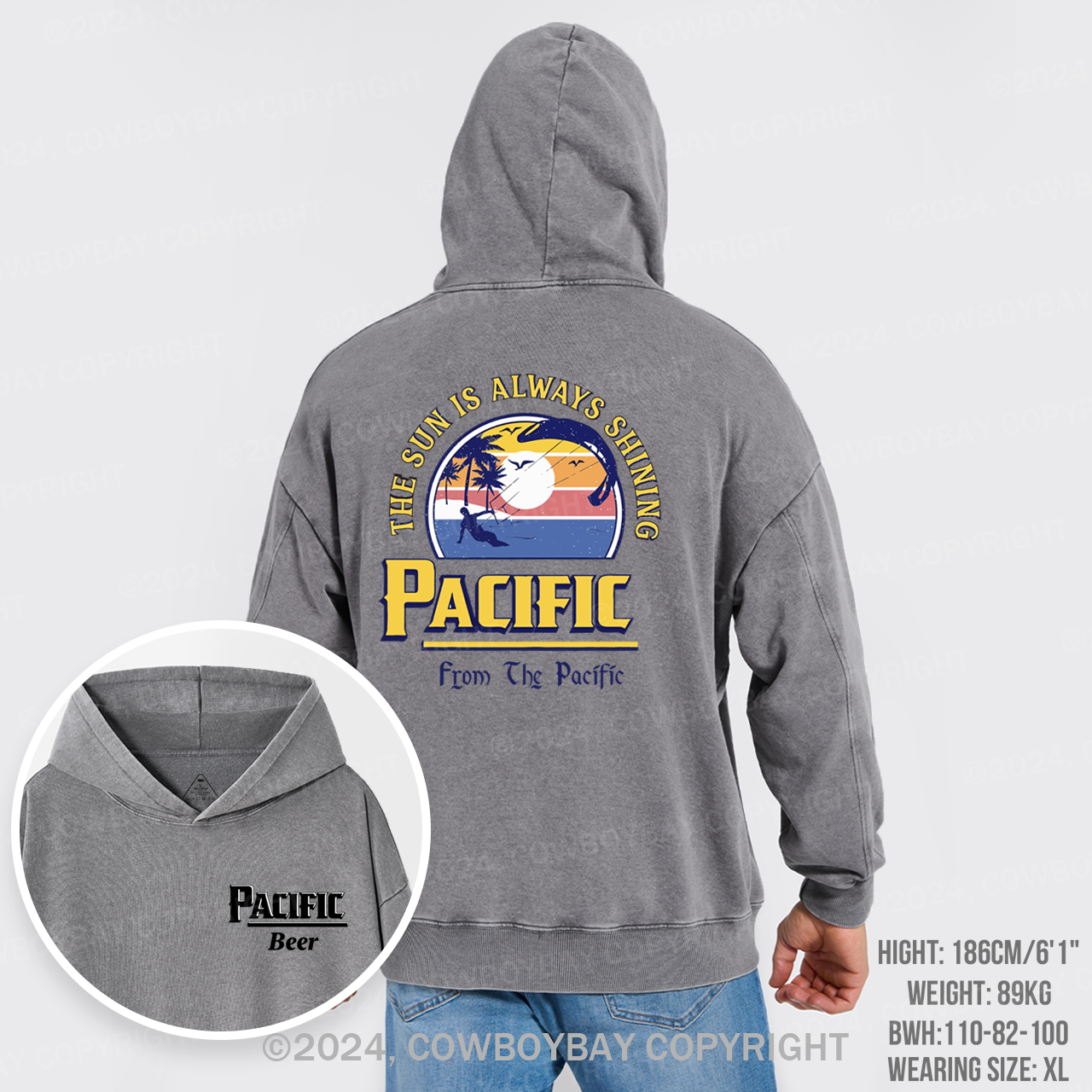 Pac��fic Beer Garment-Dye Hoodies