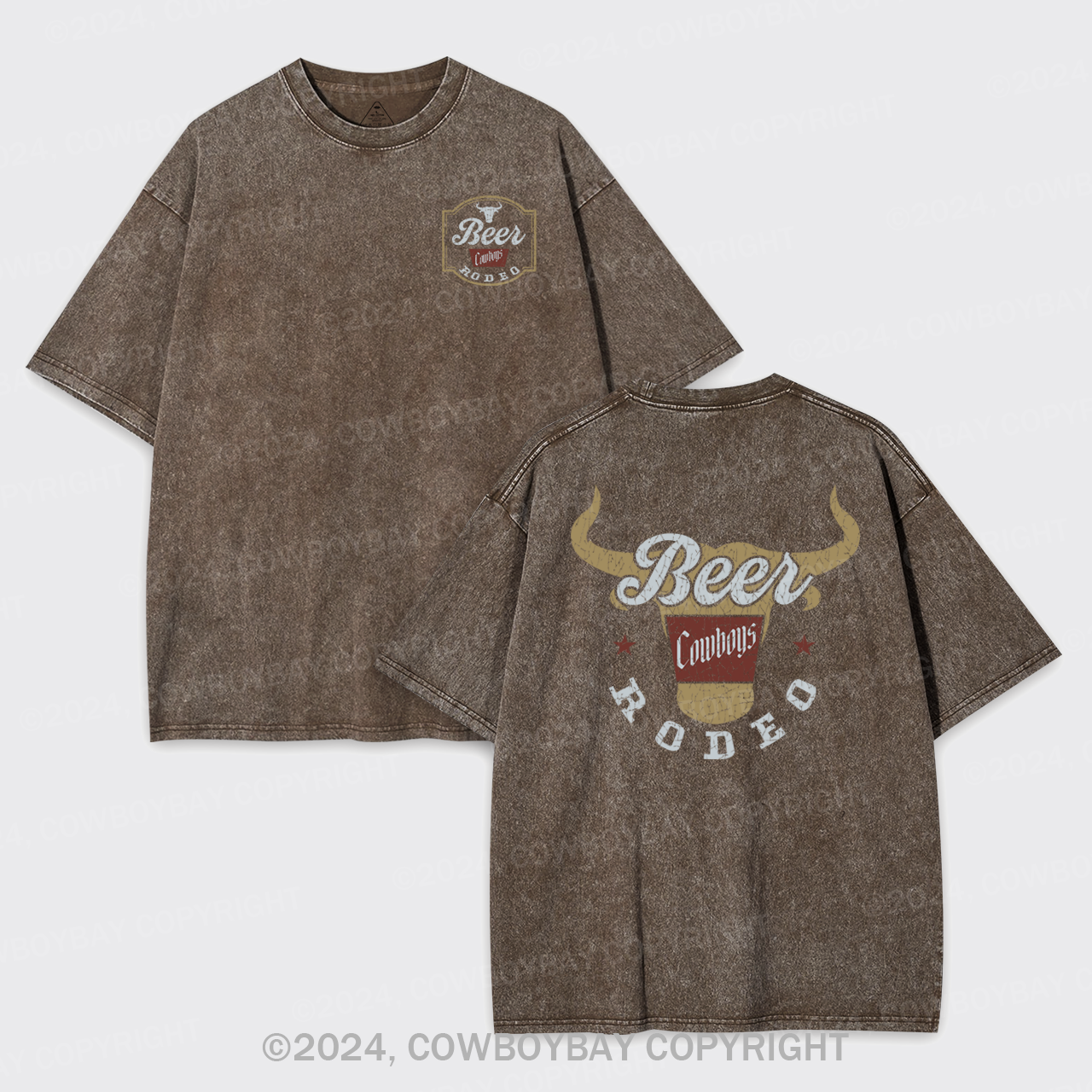 New Banquet Rodeo Cowboy Garment-dye Tees