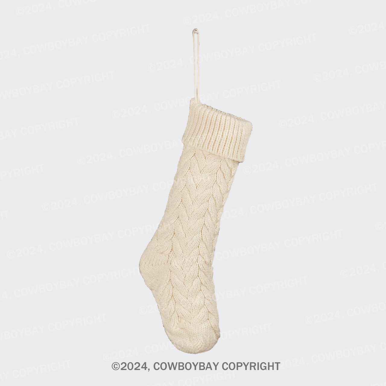 Personalized Knitted Twist Leaf Christmas Socks