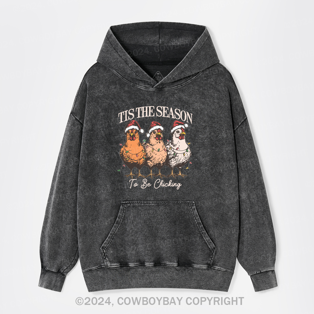 Tis The Season To Be Chicking Garment-Dye Hoodies