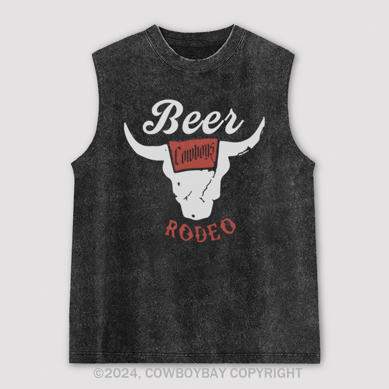 Retro Beer Rodeo Inspired Washed Tanks