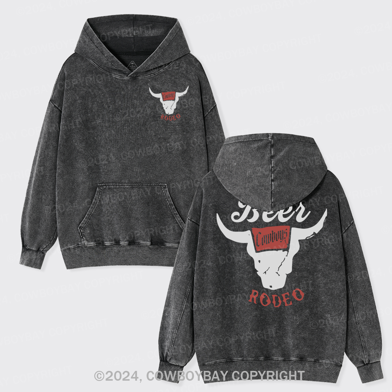 Retro Beer Rodeo Inspired Garment-Dye Hoodies