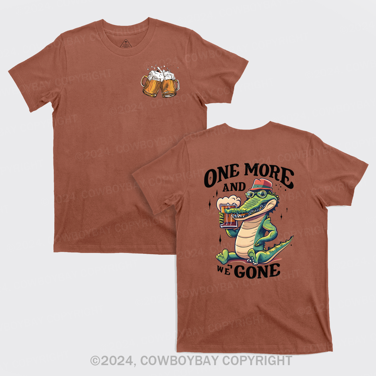 A Crocodile Drinking Beer T-Shirts