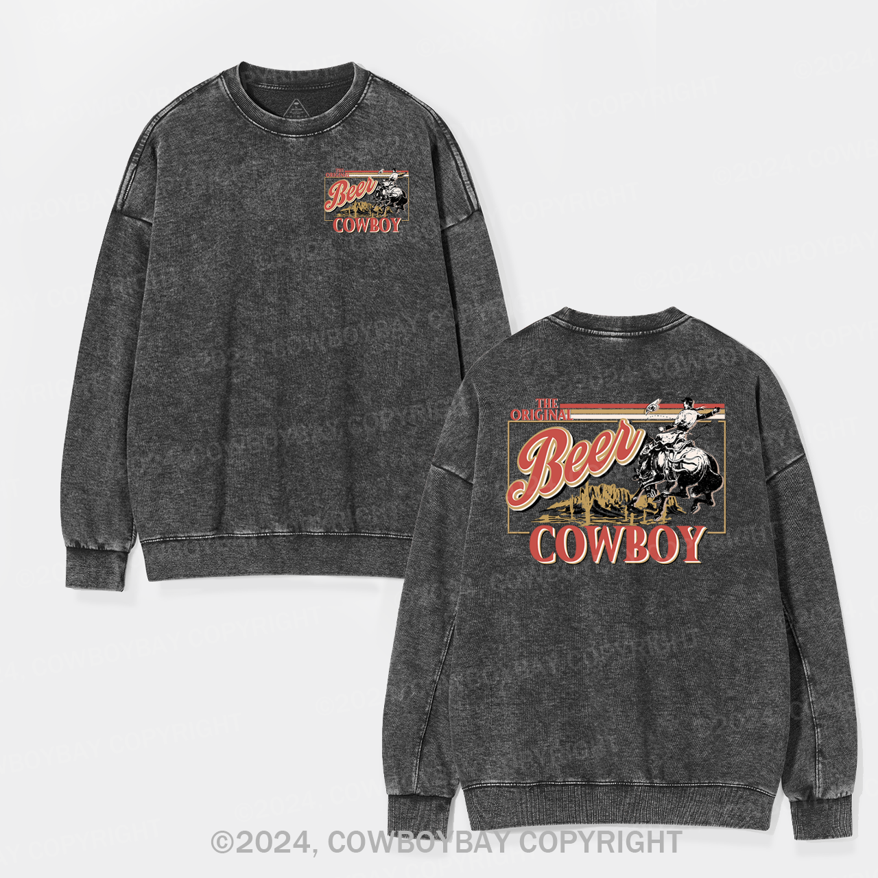 The Original Cowboy Men's Beer Washed Sweatshirts