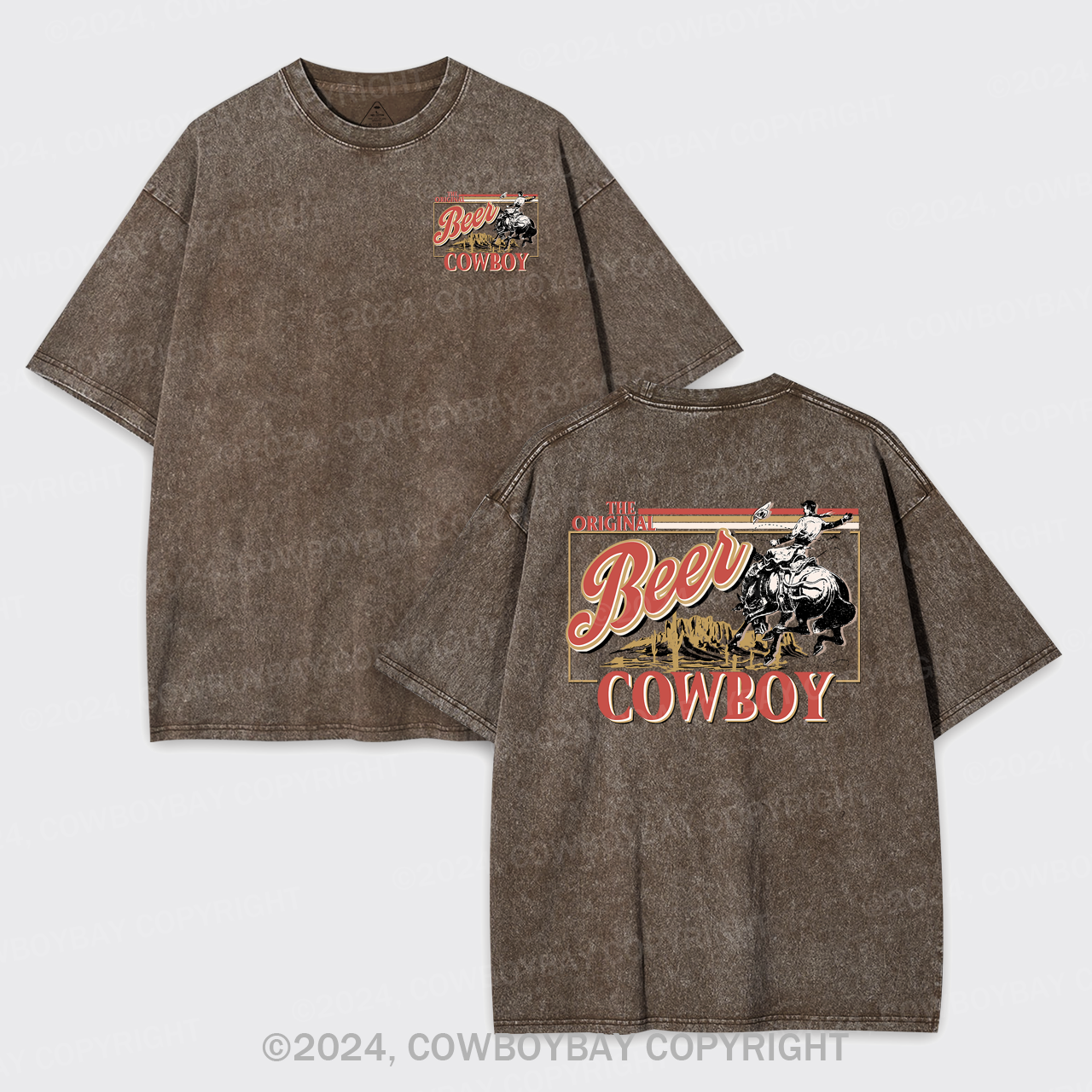 The Original Cowboy Men's Beer Garment-dye Tees