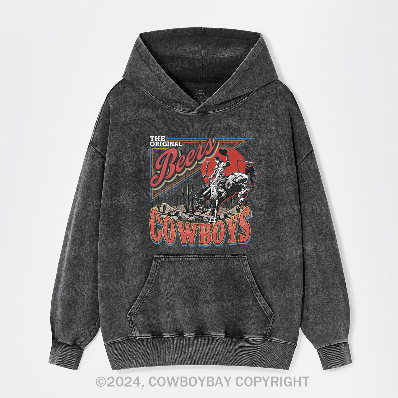 The Original Beers Rodeo Of Cowboys Garment-Dye Hoodies