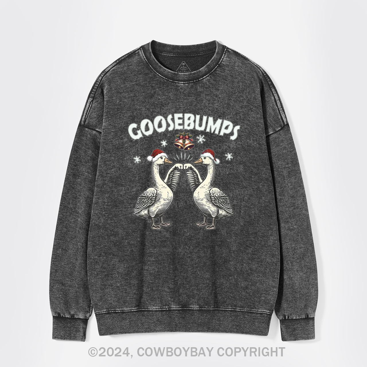 Goose Bumps For Christmas Washed Sweatshirts