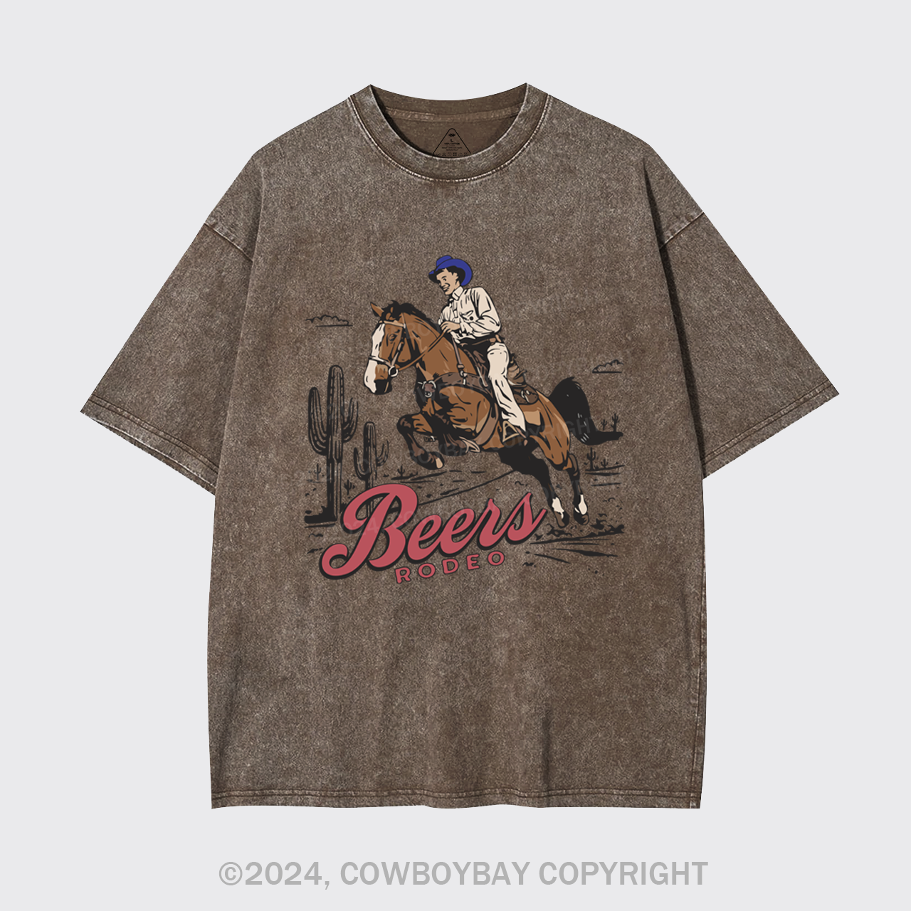 Vintage 90s Beers Retro Cowboy Garment-dye Tees