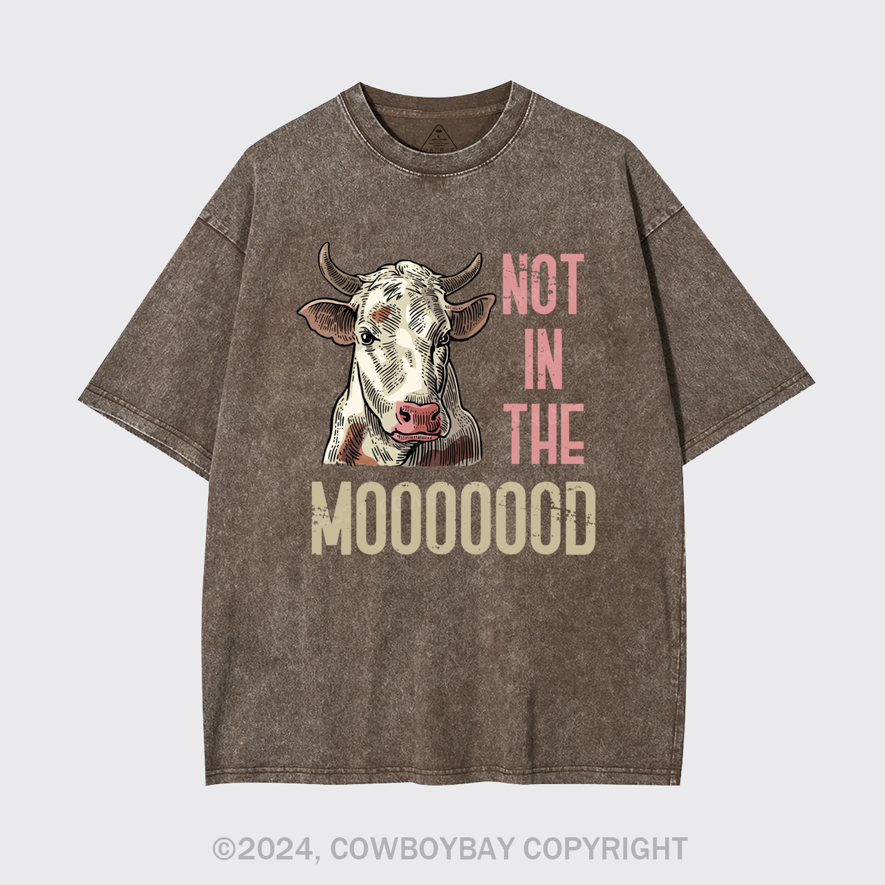 Funny Farmer Quote Cow Garment-dye Tees