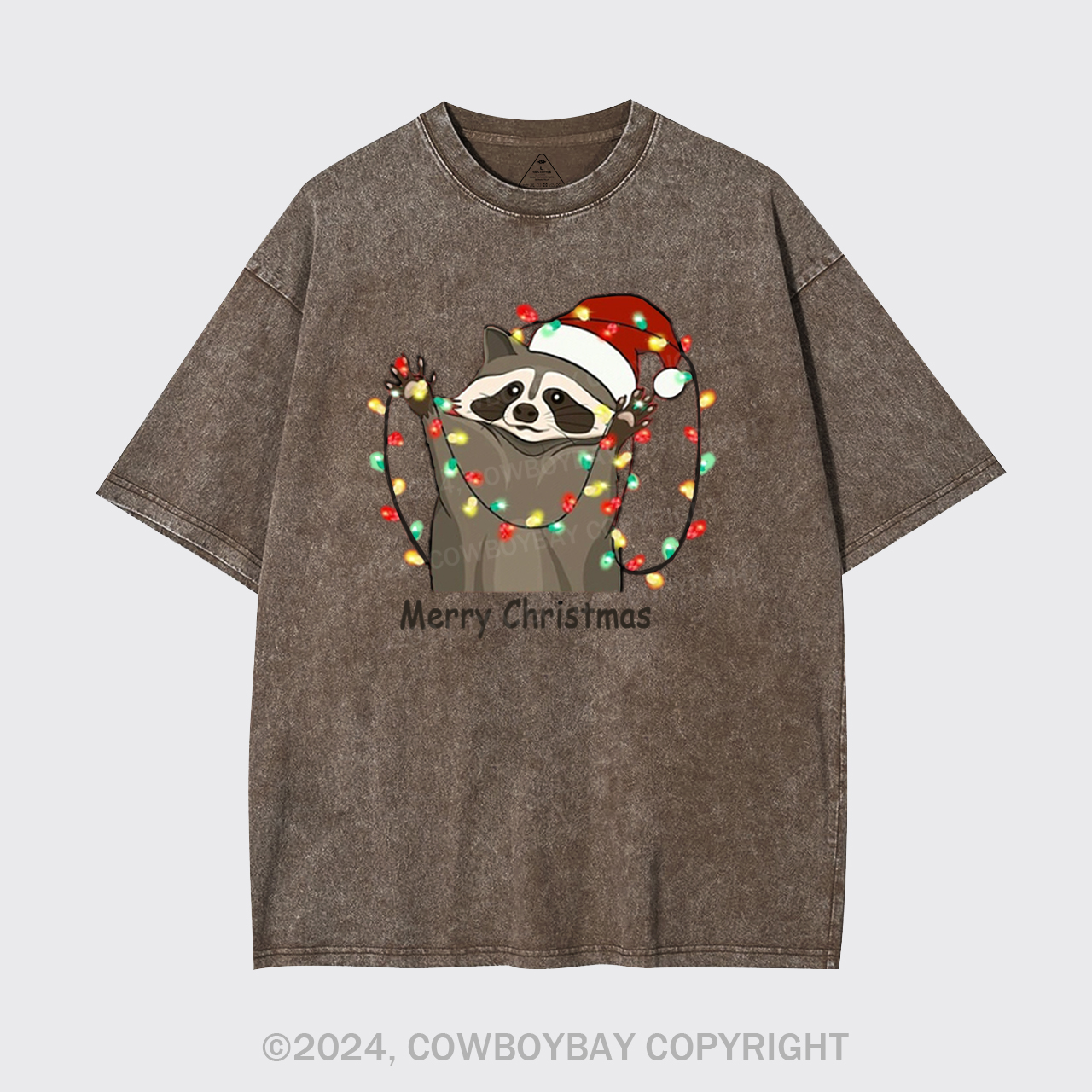 Christmas Racoon Garment-dye Tees