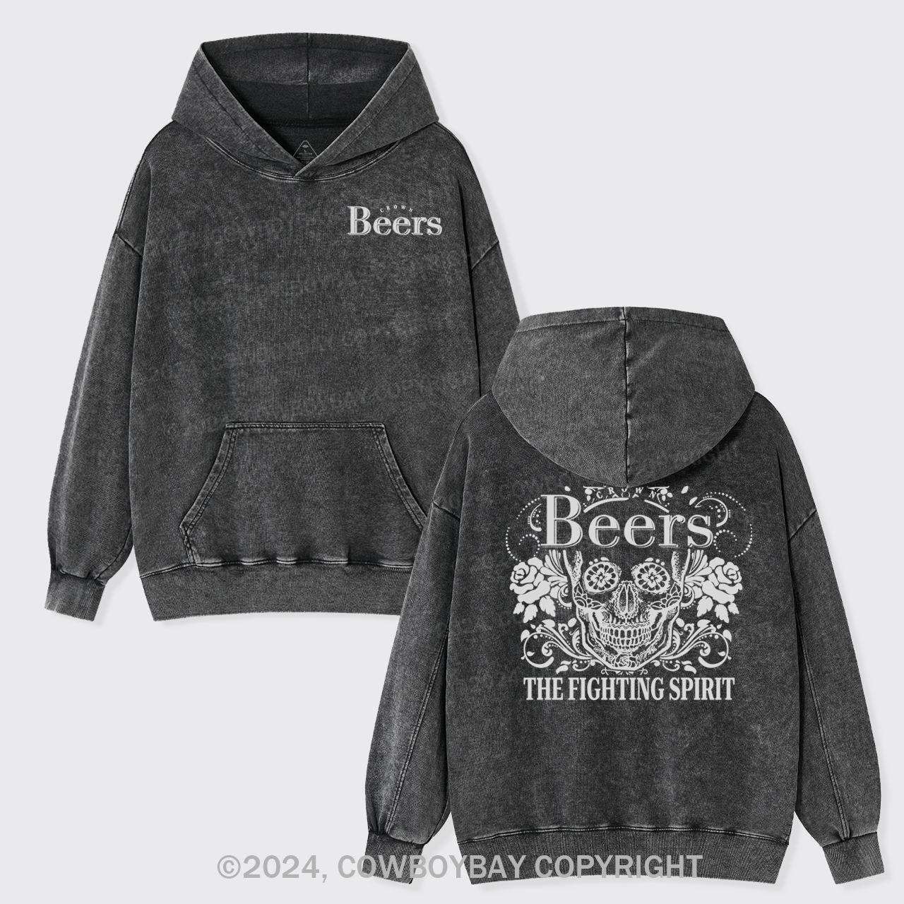Beer Fighting Spirit Garment-Dye Hoodies