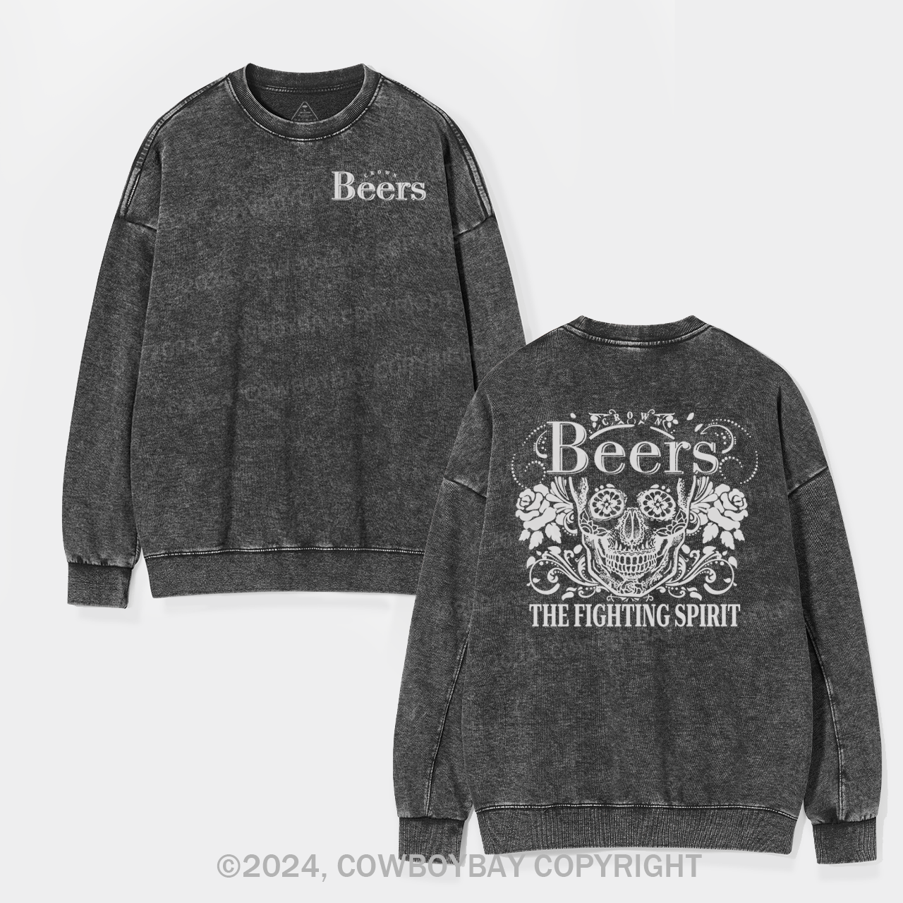Beer Fighting Spirit Washed Sweatshirts