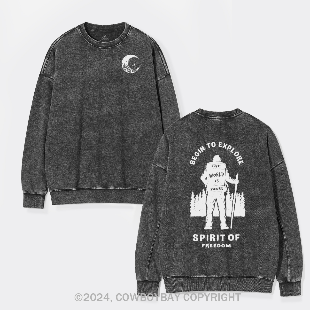 Climber's Sky Washed Sweatshirts