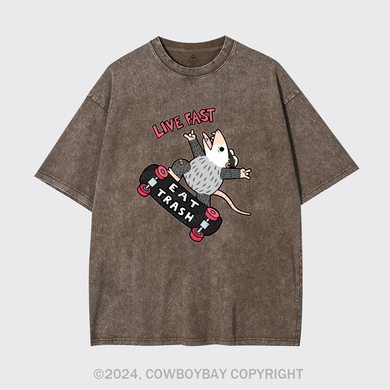 Live Fast Eat Trash Garment-dye Tees