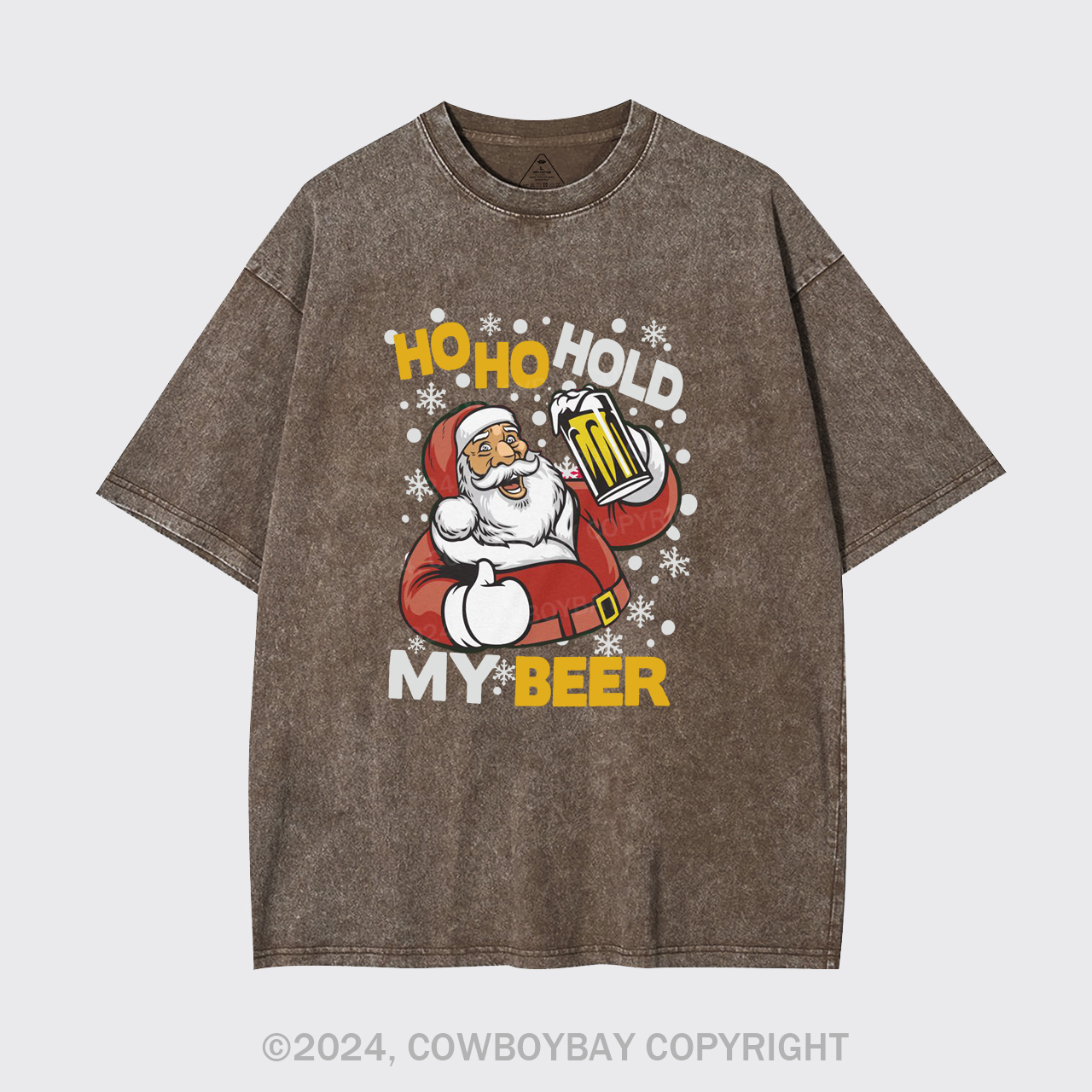 Ho Ho Hold My Beer Garment-dye Tees