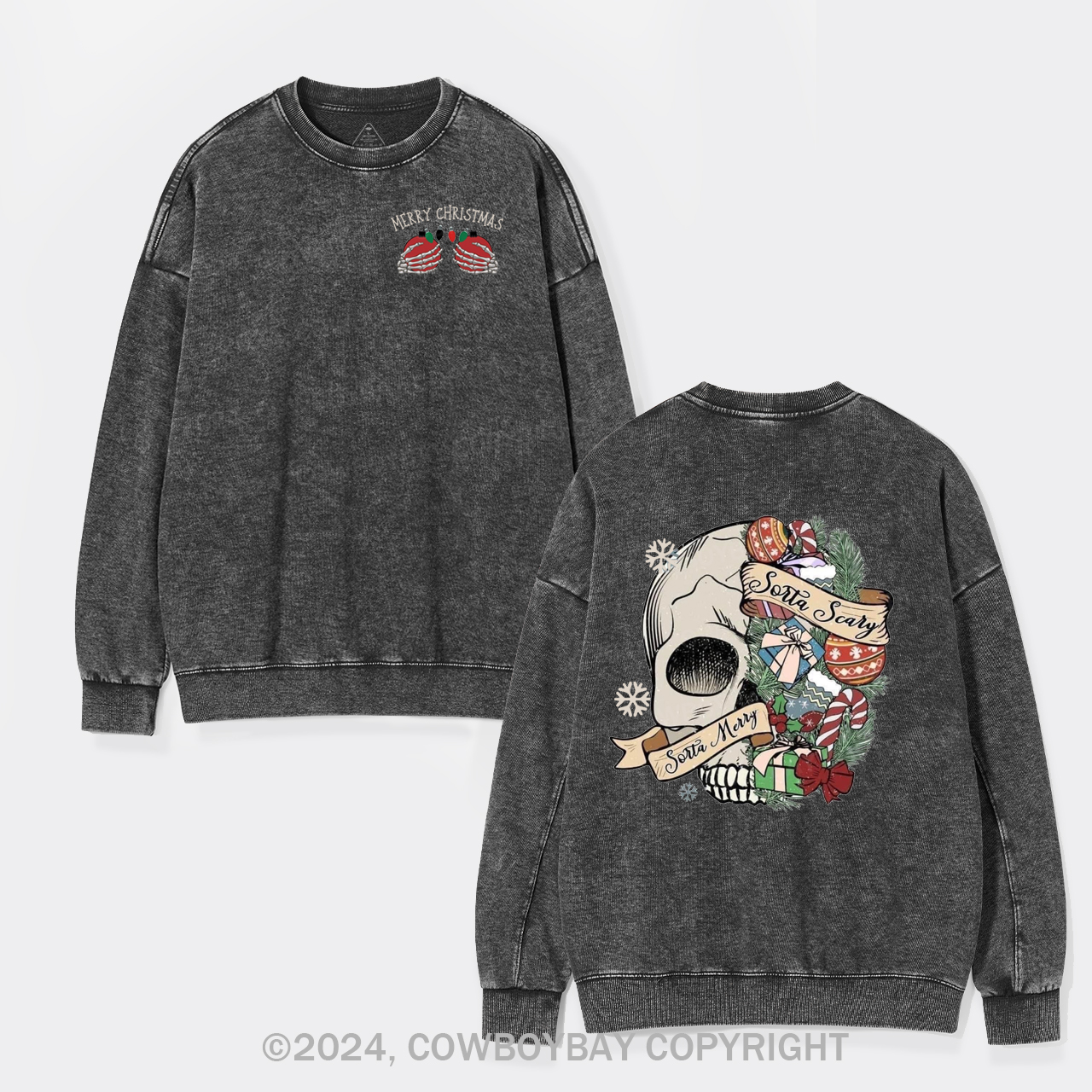 Merry Christmas Washed Sweatshirts