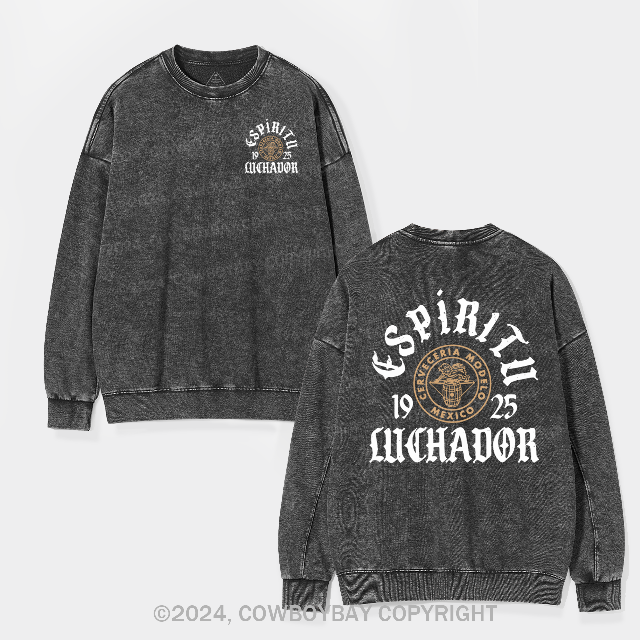 Espiritu Luchador Washed Sweatshirts