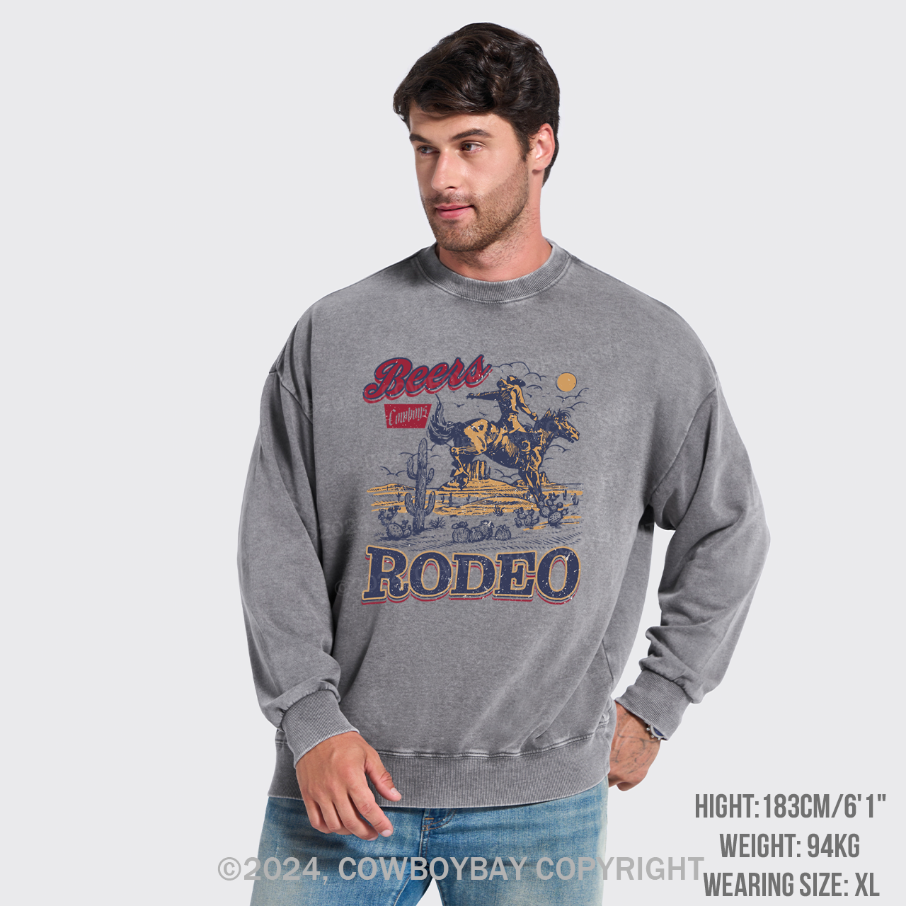 The Rodeo Of Cowboy Washed Sweatshirts