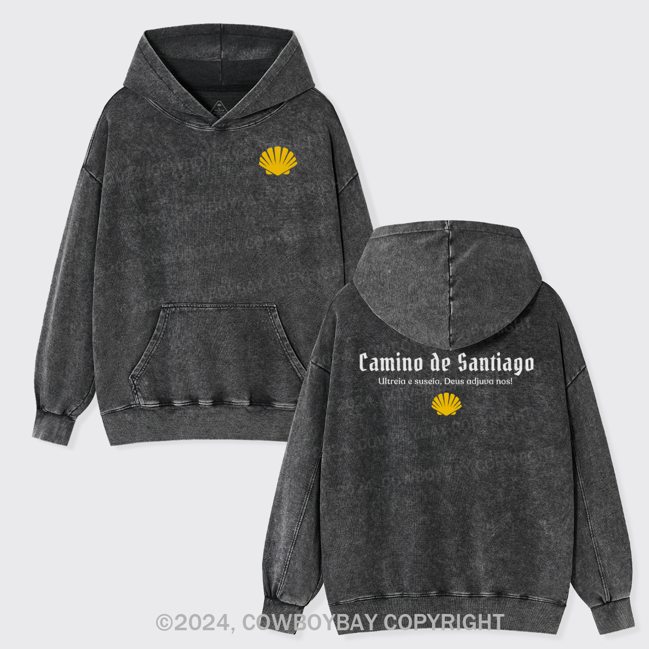 Camino De Santiago Garment-Dye Hoodies