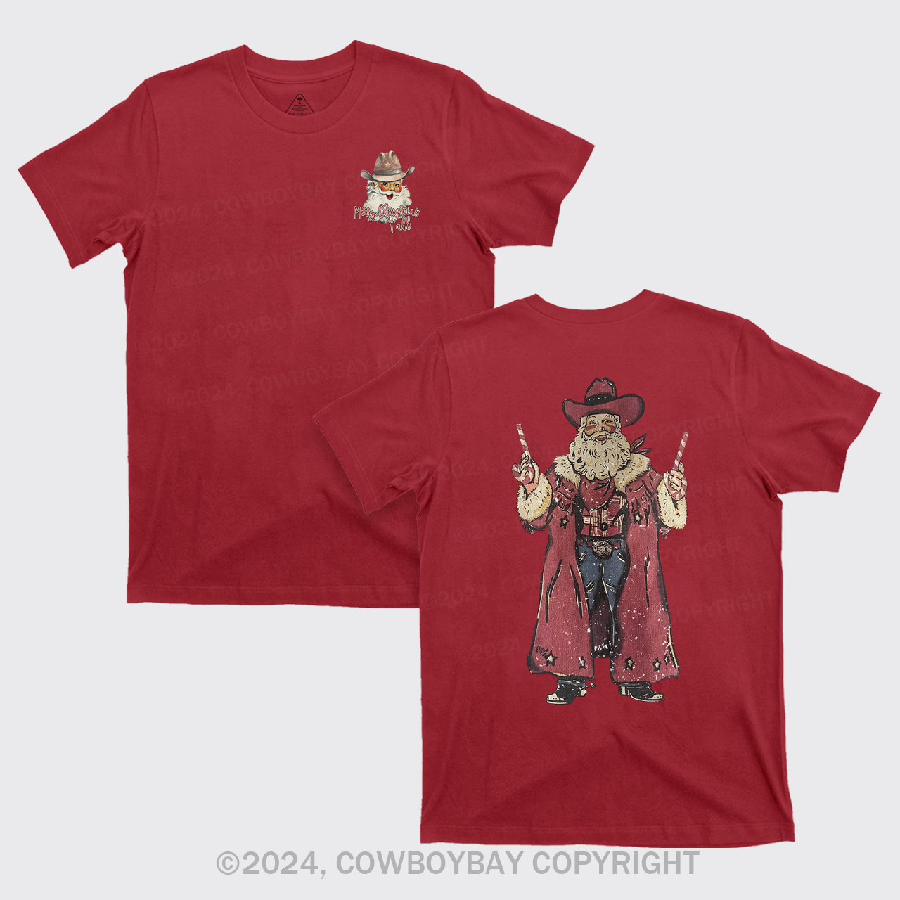 Christmas Cowboy Santa T-Shirts