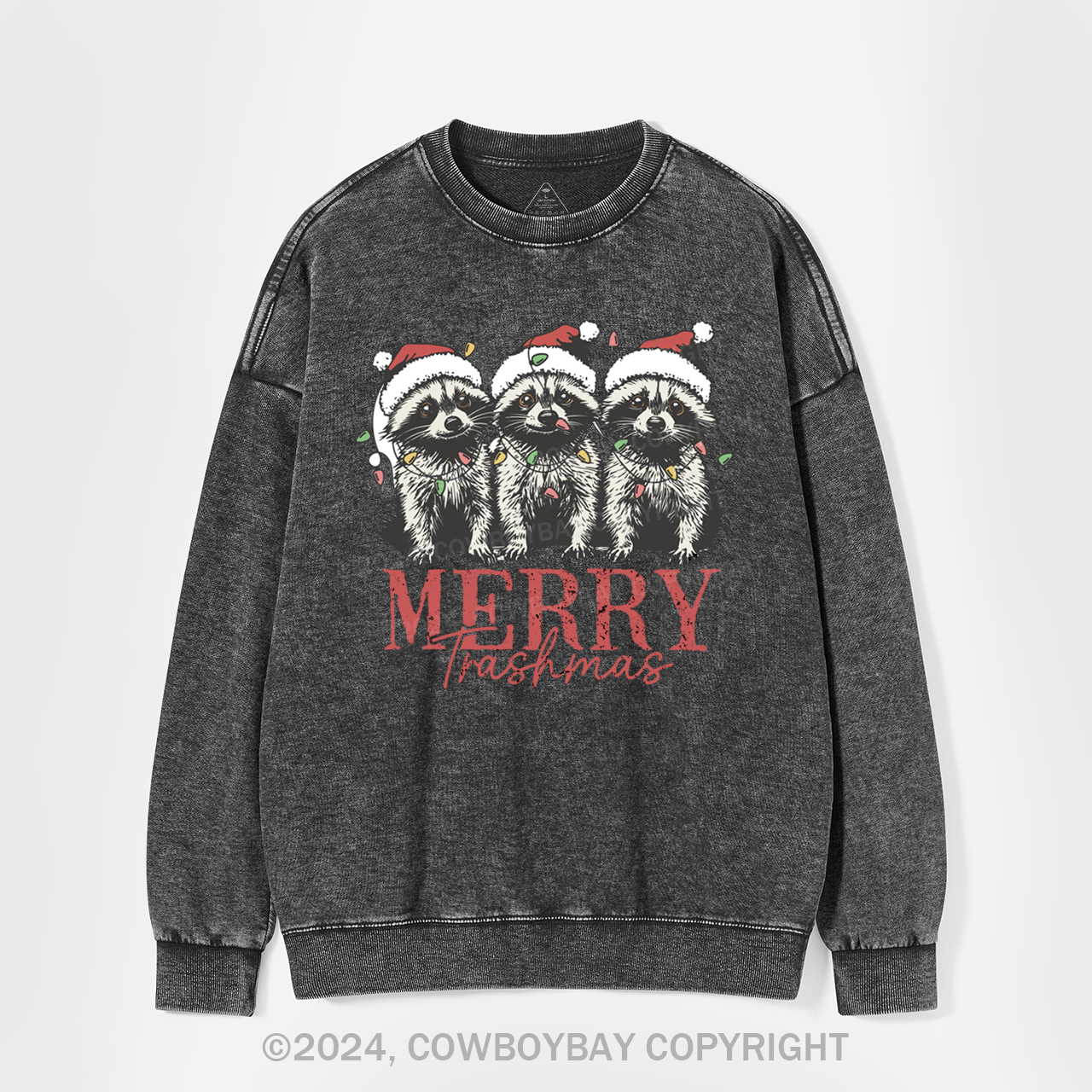Merry Trashmas Washed Sweatshirts
