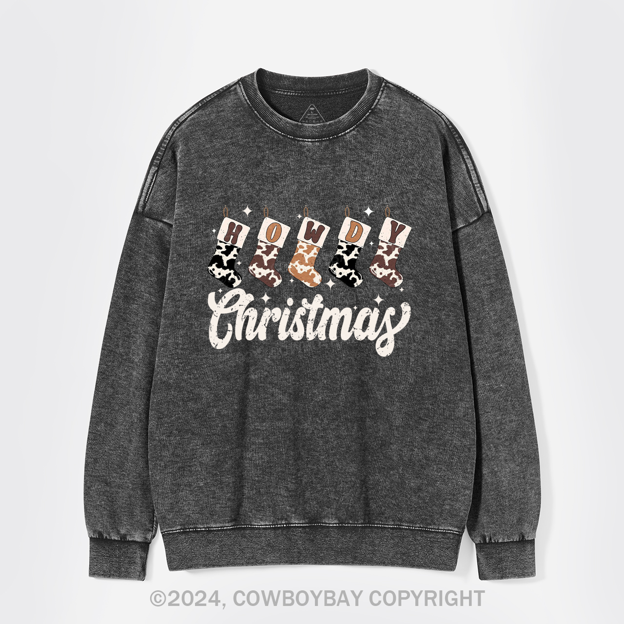 Howdy Christmas Washed Sweatshirts