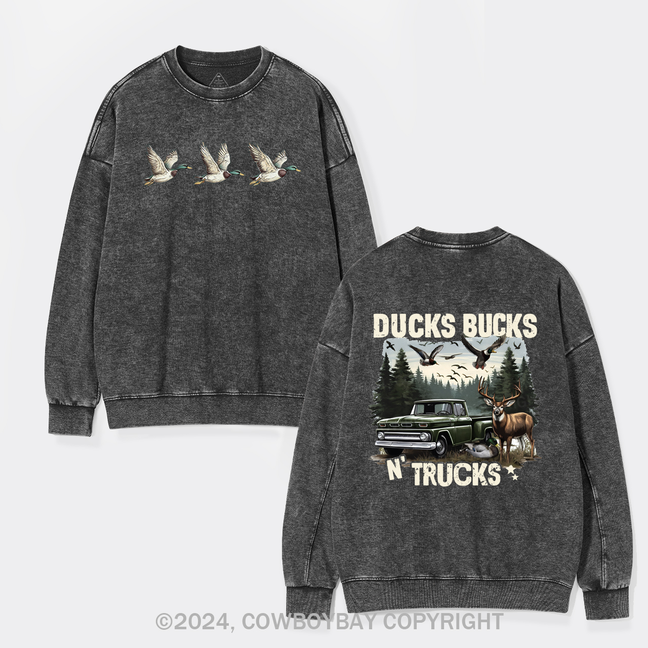 Bucks Ducks N'trucks Washed Sweatshirts