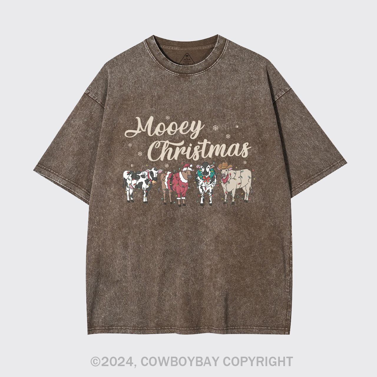 Cow Christmas Garment-dye Tees