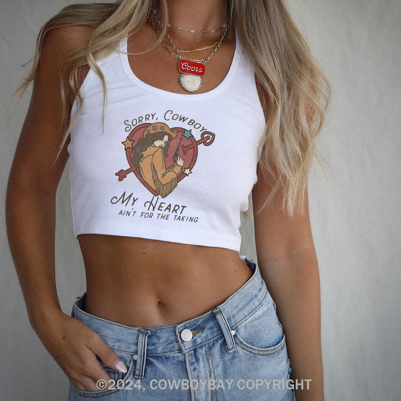 Sorry, Cowboy My Heart Ain't For The Taking Tank Top