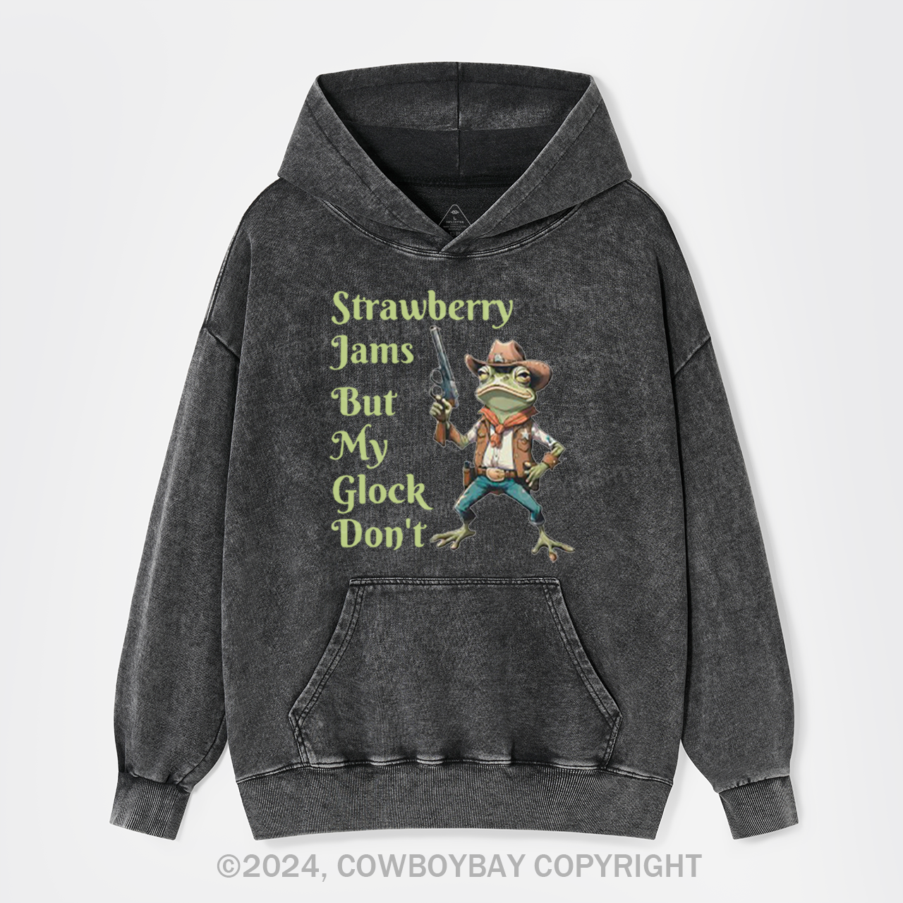 Strawberry Jams But My Glock Don't Garment-Dye Hoodies