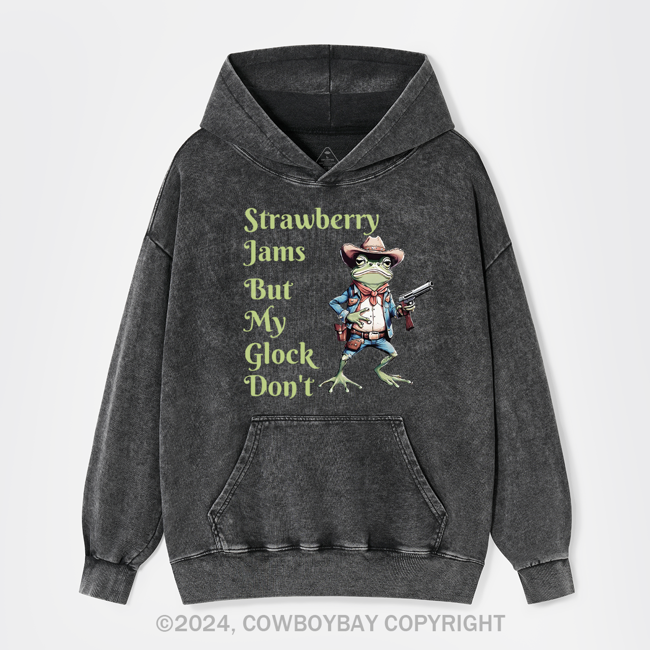 Strawberry Jams But My Glock Don't Garment-Dye Hoodies