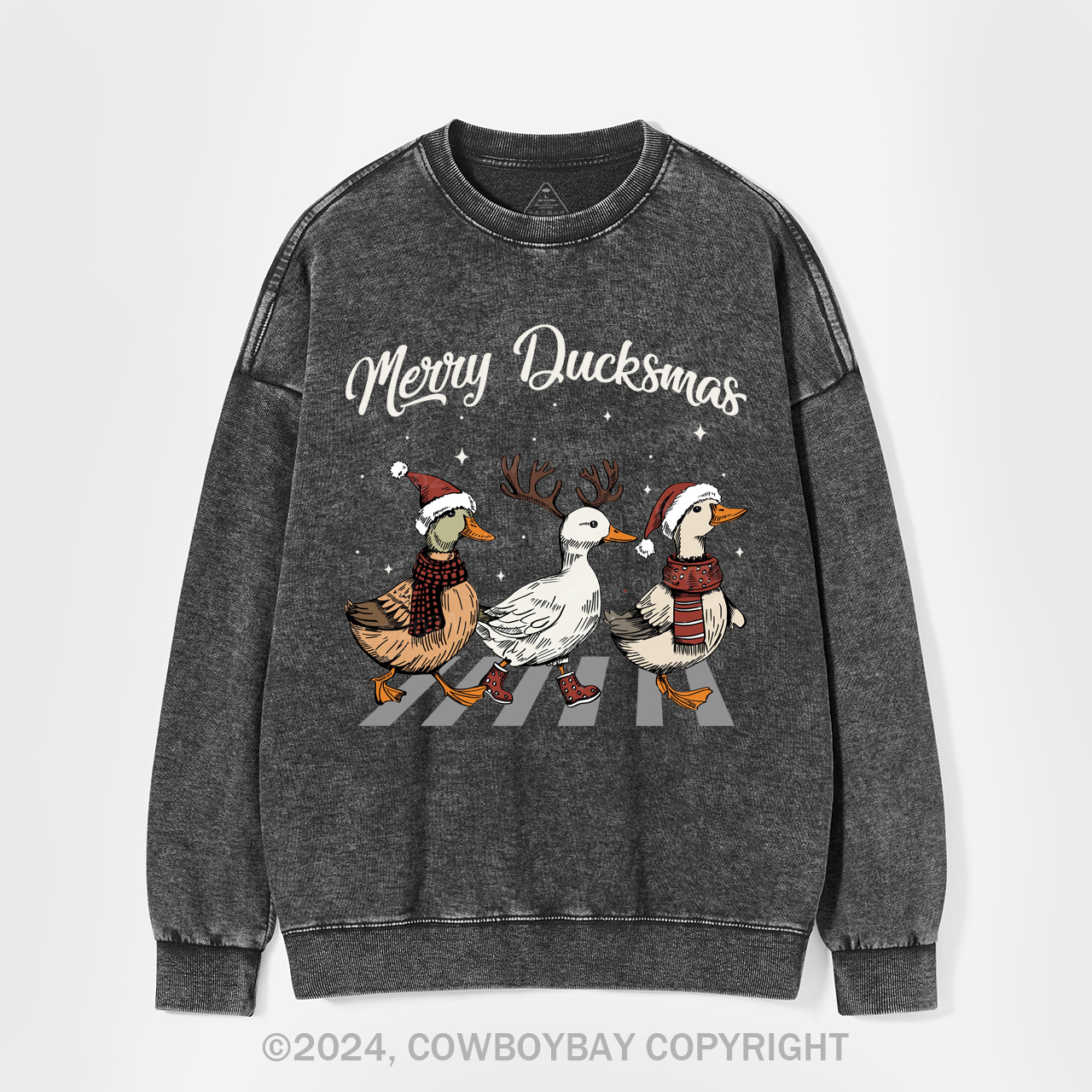 Merry Ducksmas Washed Sweatshirts