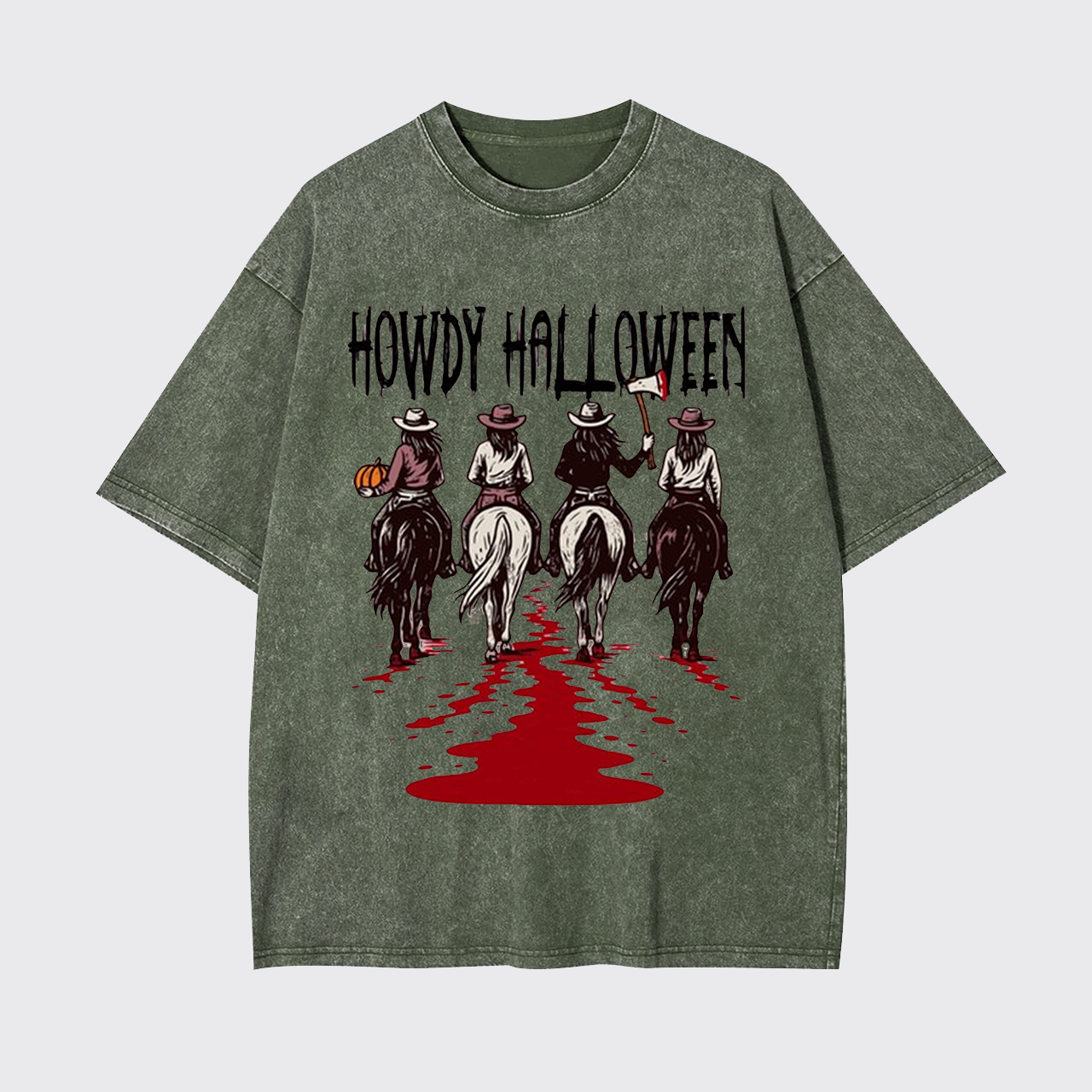 Howdy Halloween Cowgirl Spirit Garment-dye Tees