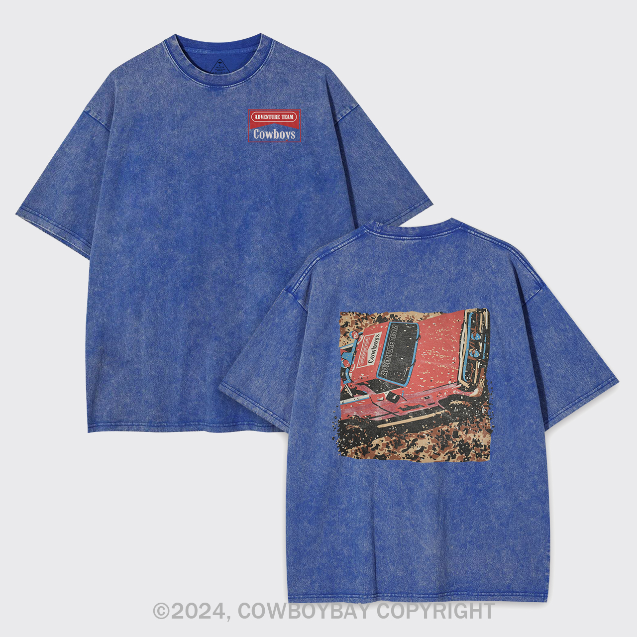 Vintage 1990s Adventure Race Car Garment-dye Tees