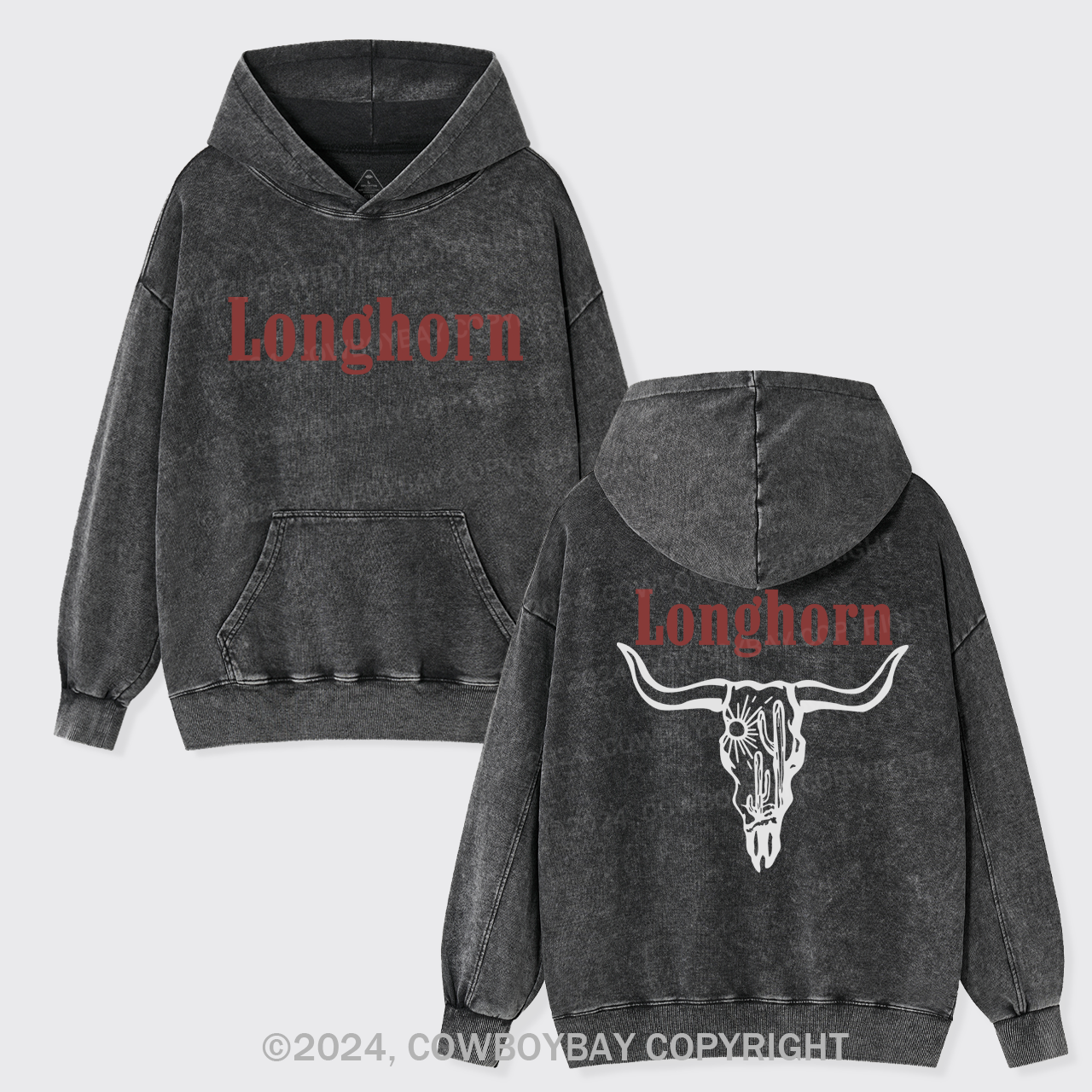 Longhorns And Cowboy Killers Garment-Dye Hoodies