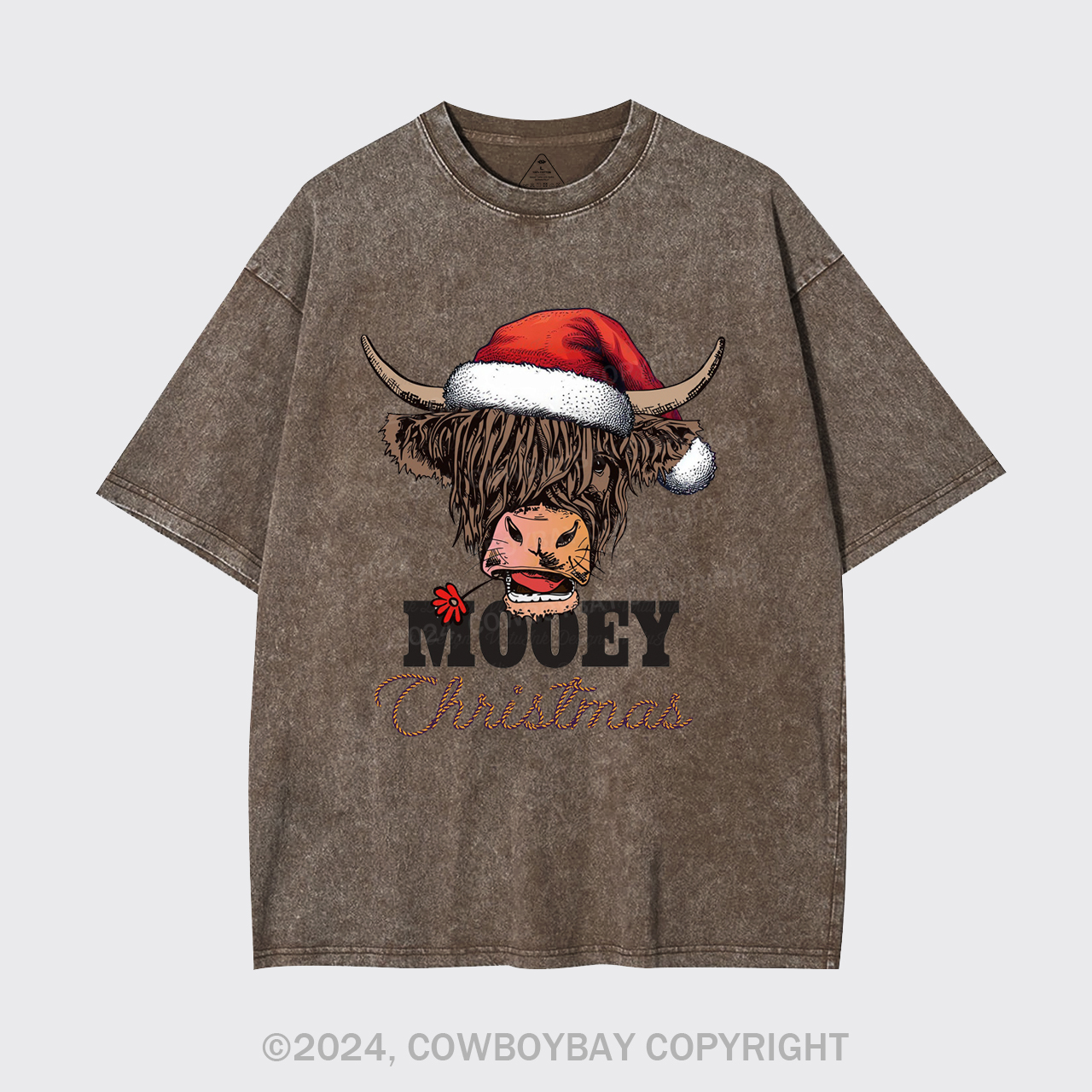 Cow Christmas Garment-dye Tees