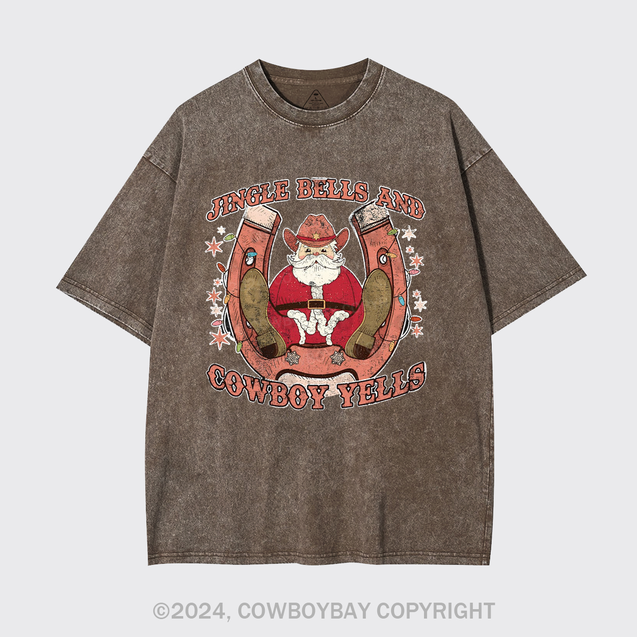 Jingle Bells And Cowboy Yells Garment-dye Tees