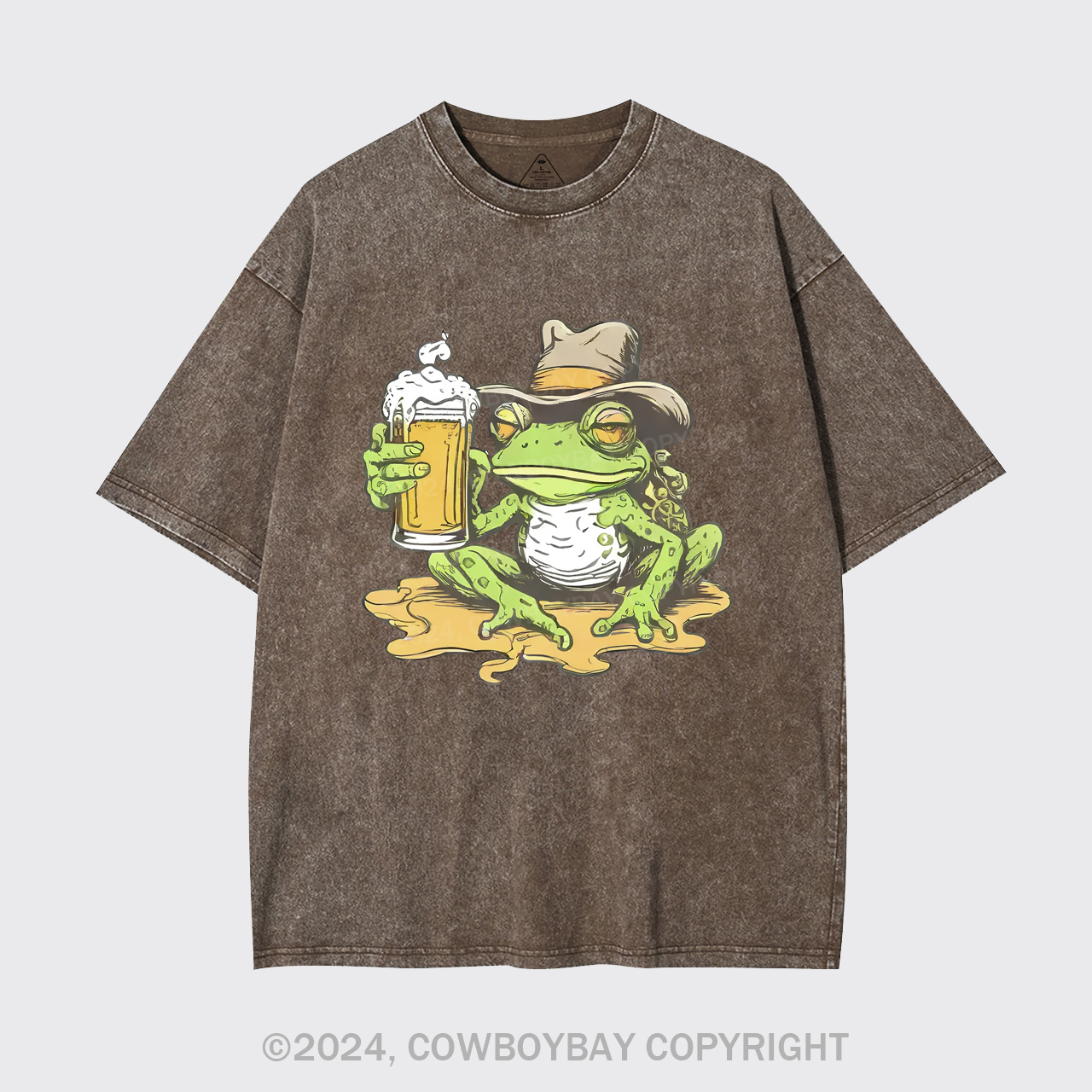 Frog And Beer Garment-dye Tees